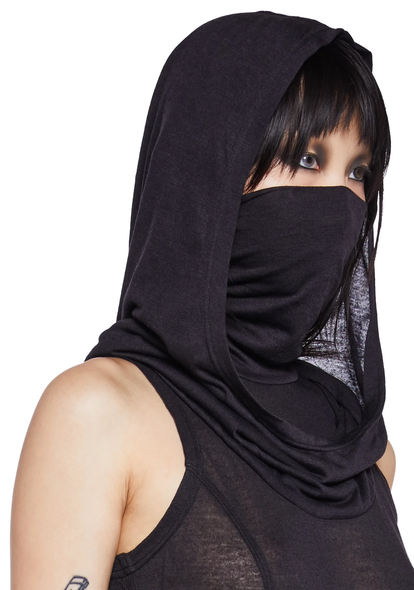 Echo Sheer Hooded Mini Dress - Image 5