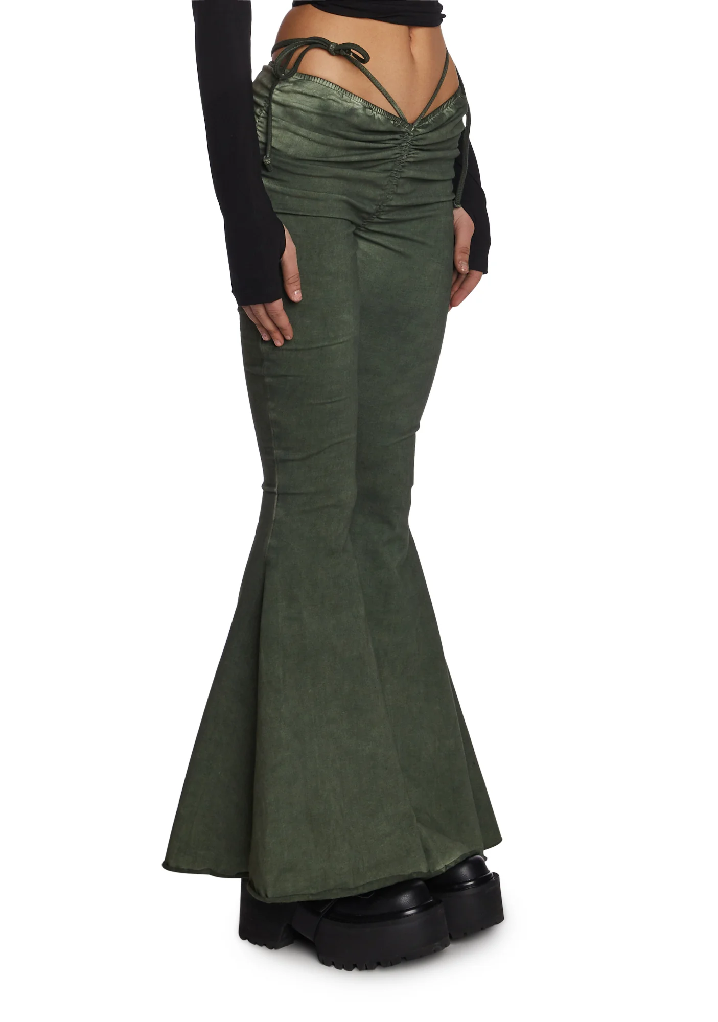 Echo V-Cut Washed Bell Bottoms - Image 4