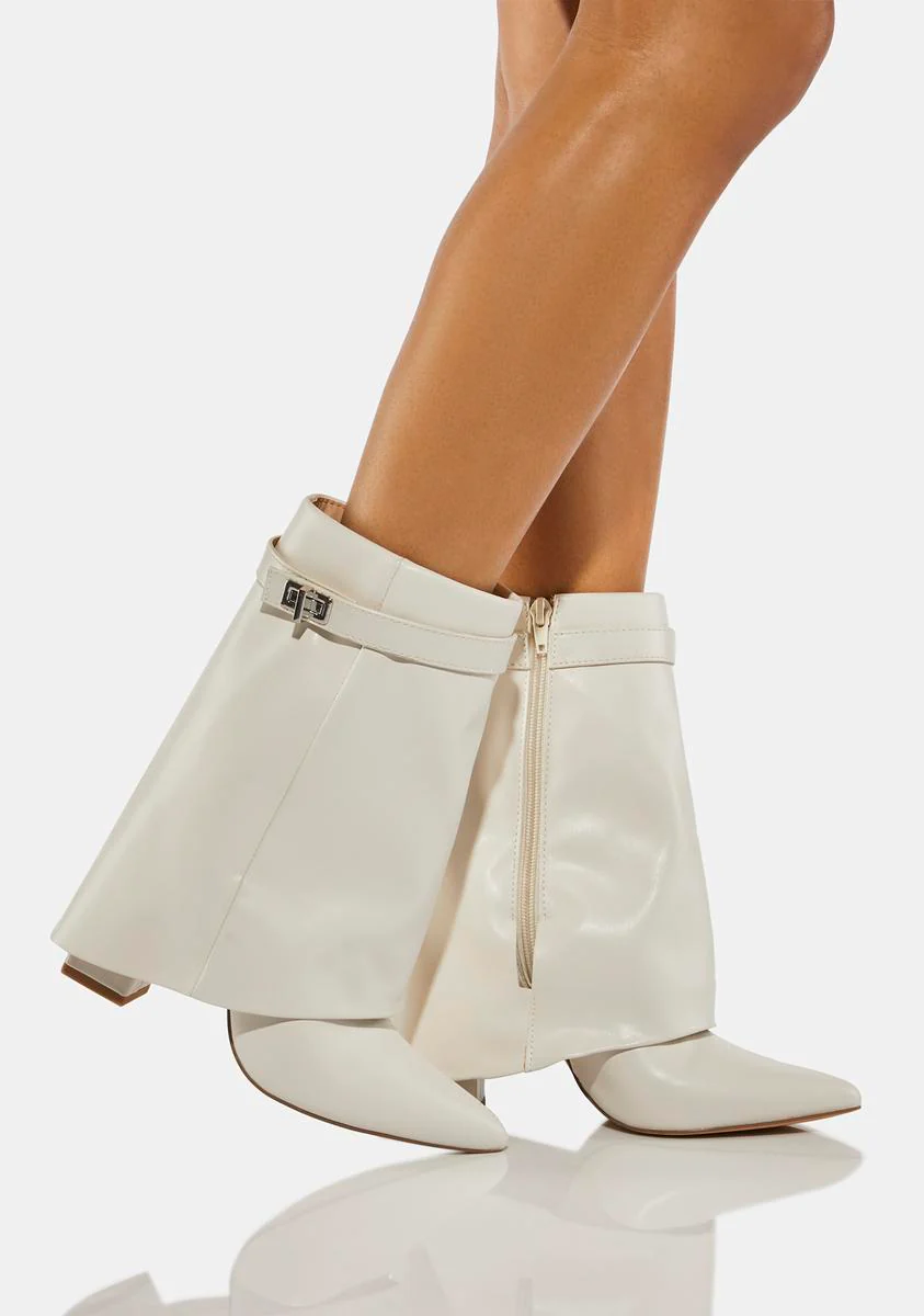 Ecru Fyre Ankle Boots - Off White - Image 3