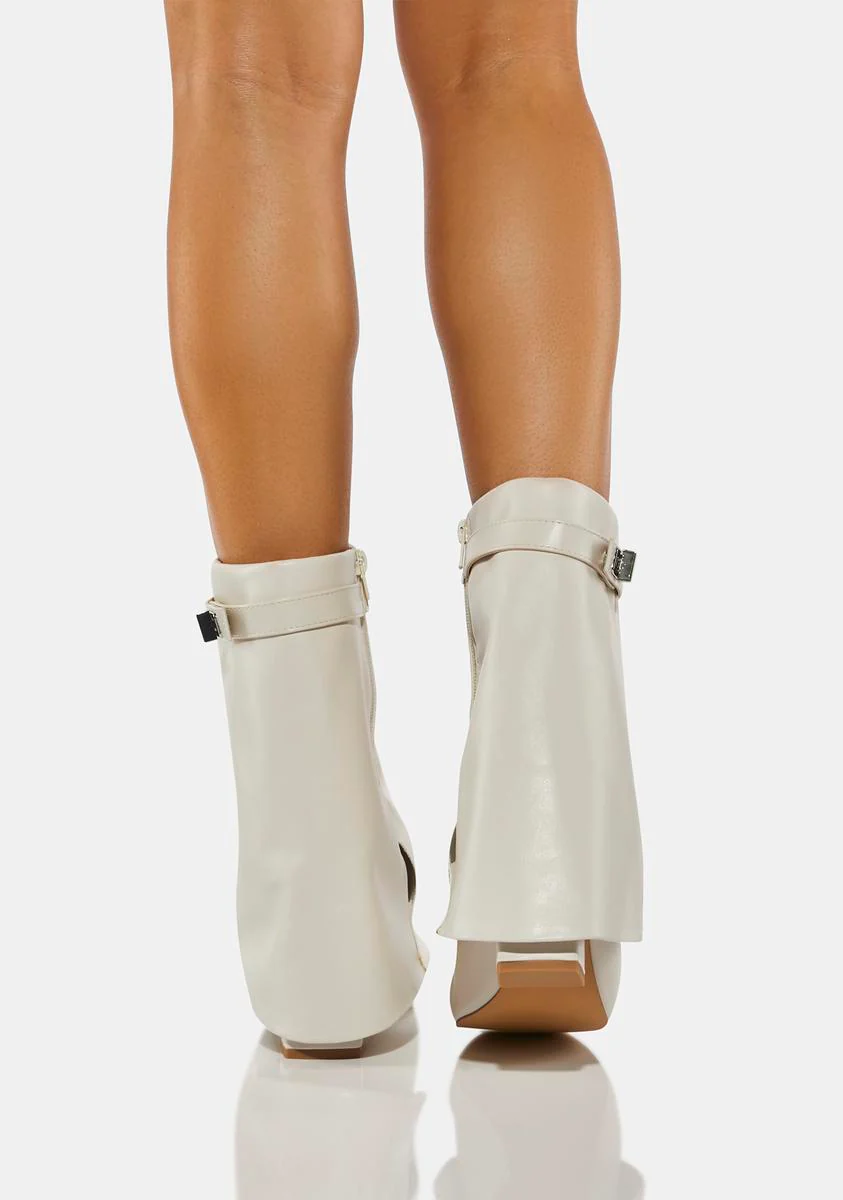 Ecru Fyre Ankle Boots - Off White - Image 4