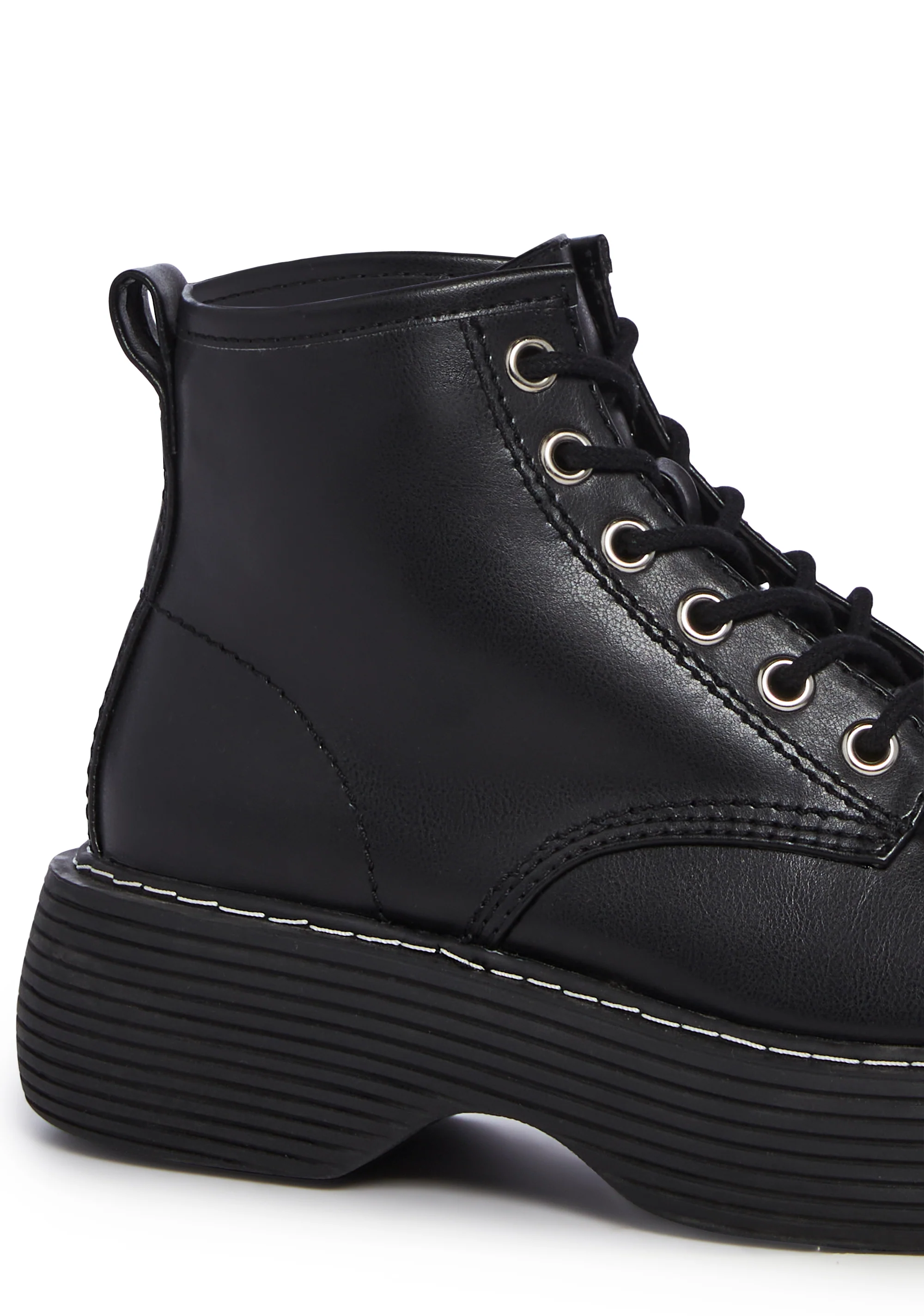 Edgy Anarchy Ankle Booties - Black - Image 2