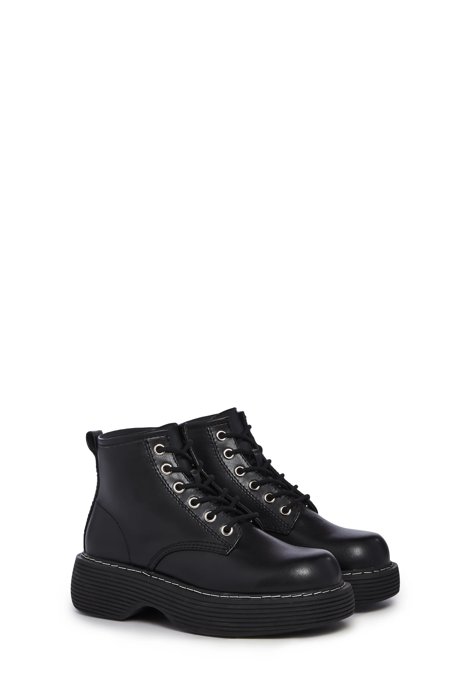 Edgy Anarchy Ankle Booties - Black - Image 4