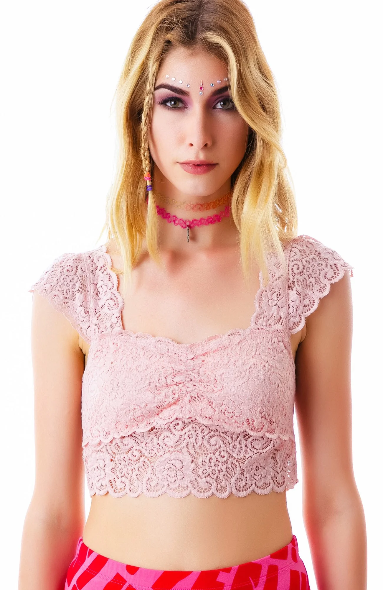 El Dorado Lace Crop Top - Black - Image 2