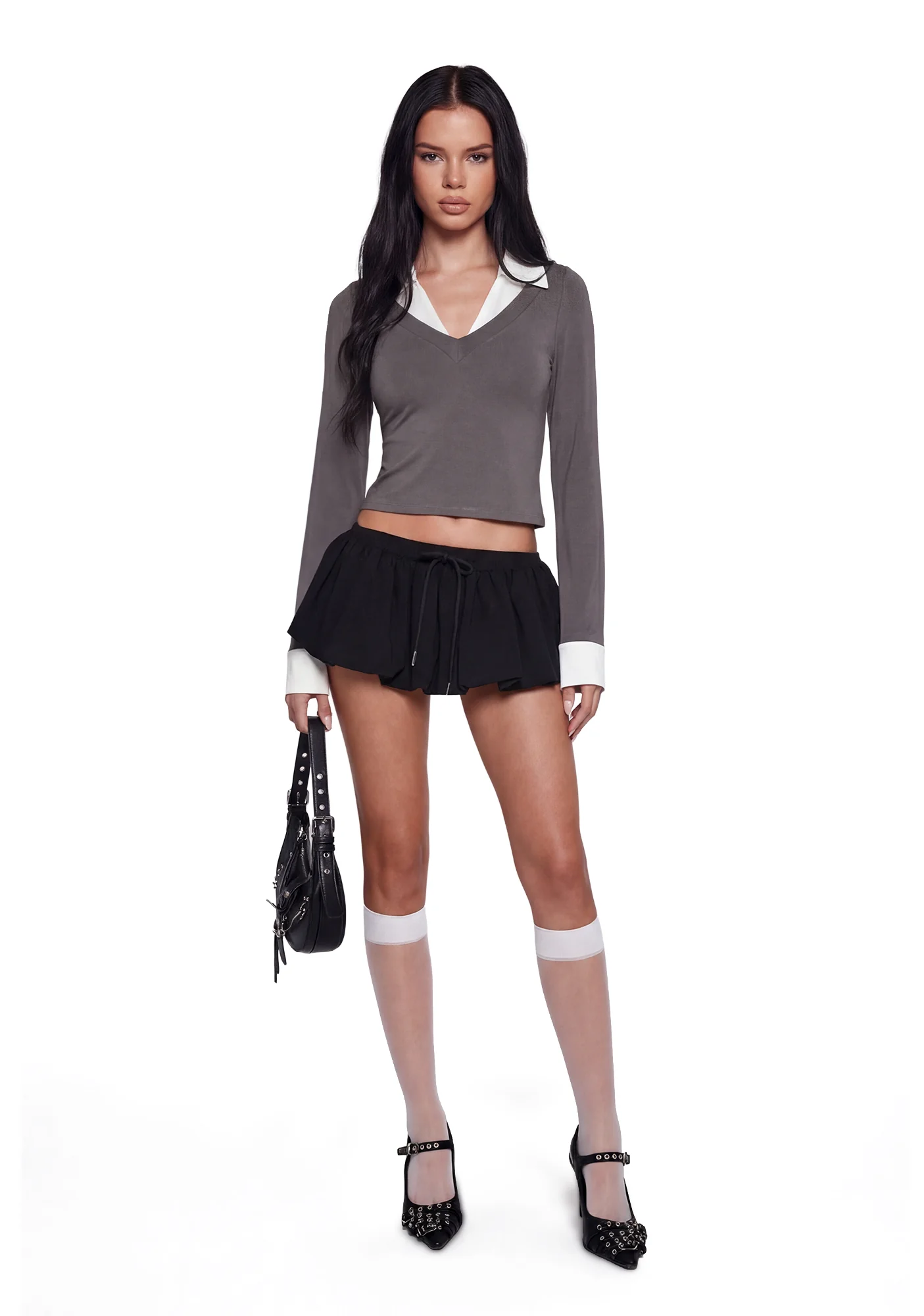Eleanor Collared Long Sleeve Top - Image 2