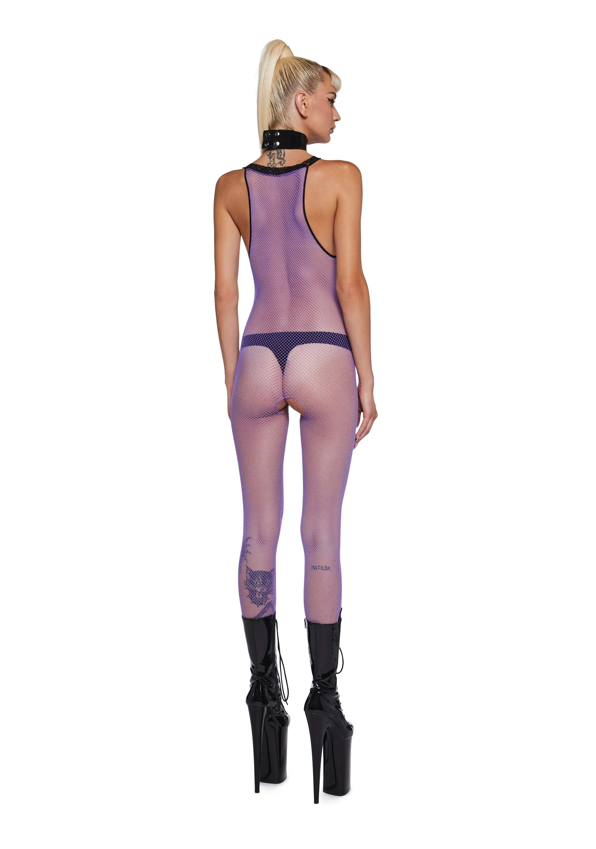 Electric Allure Fishnet Bodysuit - Image 4