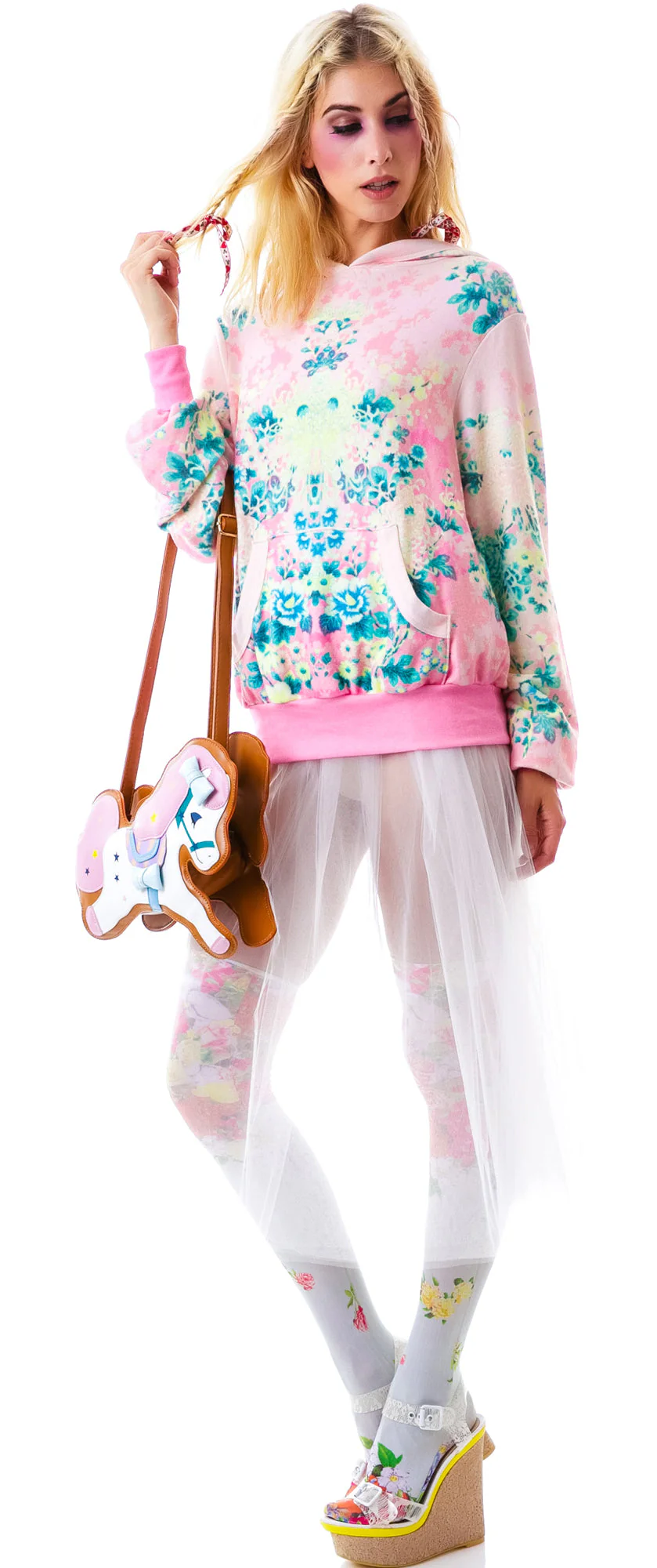 Electric Kimono Malibu Pullover - Dark Red - Image 3
