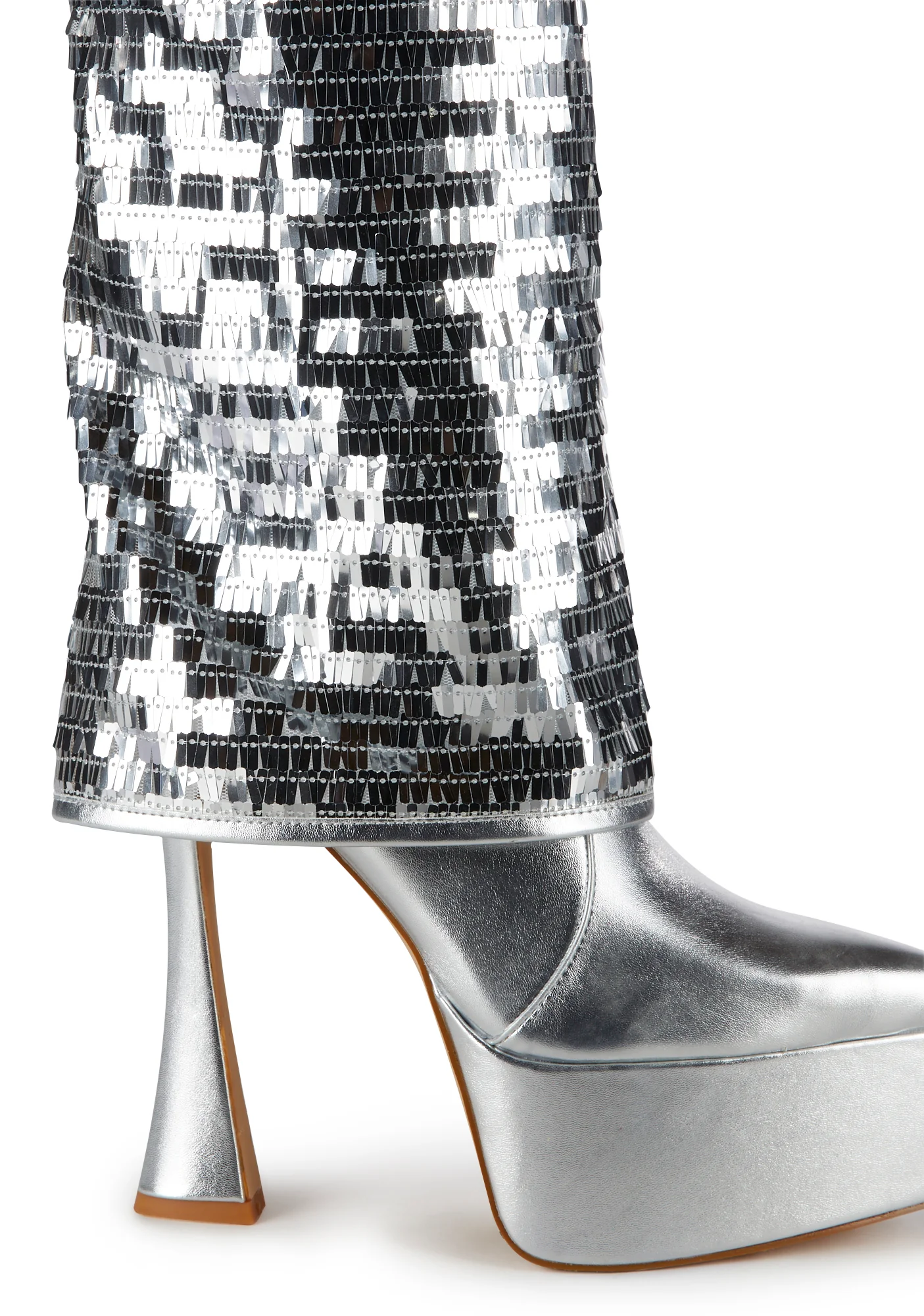 Lowell Platform Heels-Silver - Image 2