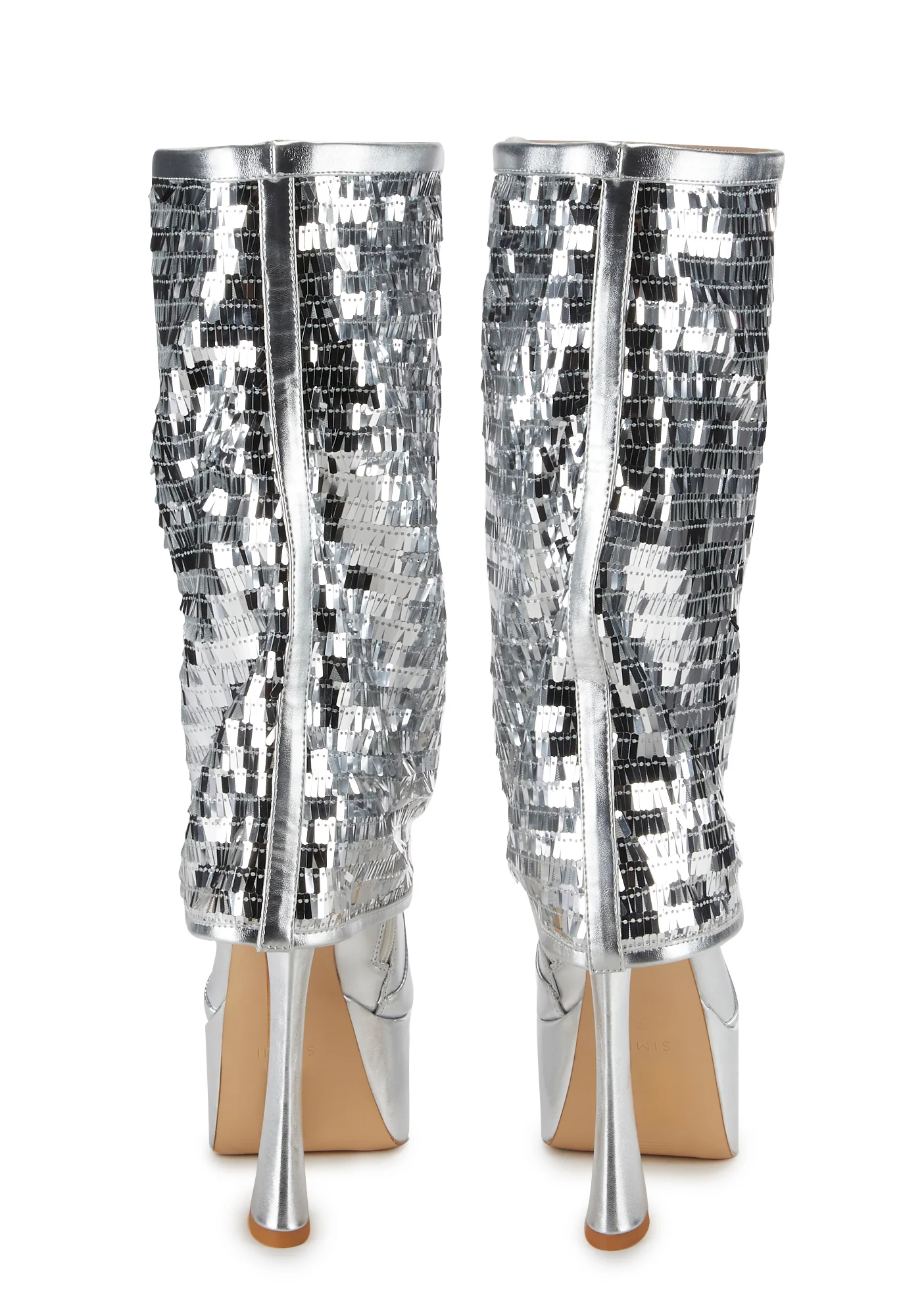 Lowell Platform Heels-Silver - Image 4