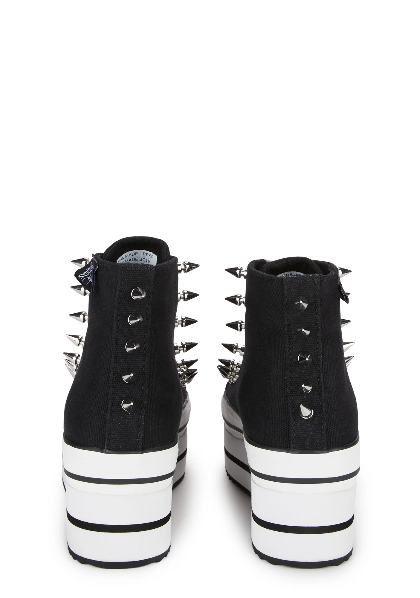 Elevation Spike Platform Sneakers - Black/White - Image 4