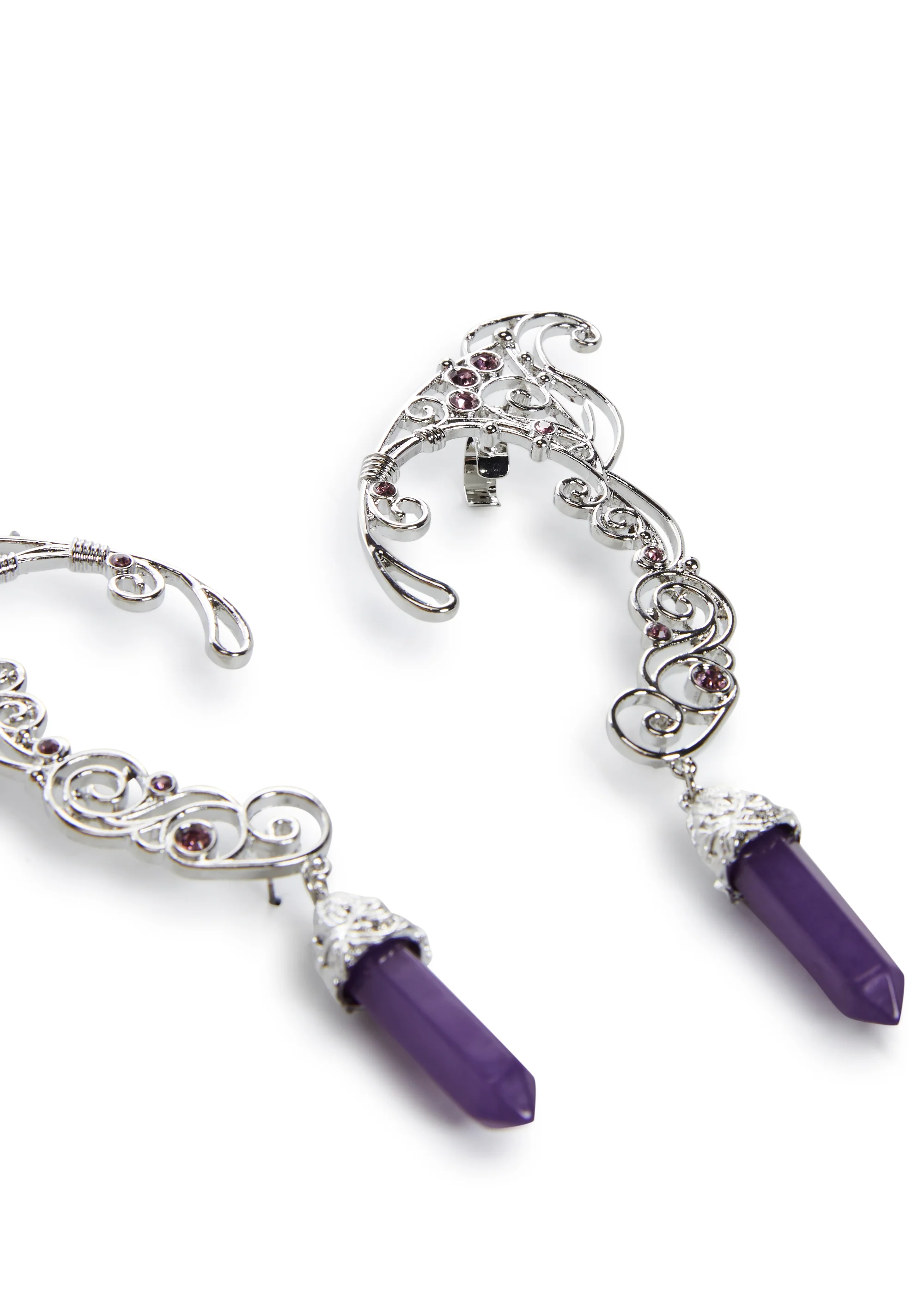 Elfish Amethyst Ear Cuffs - Image 2
