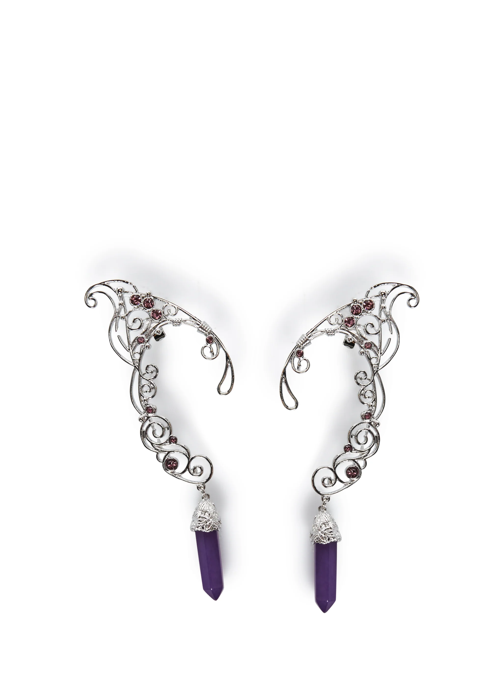 Elfish Amethyst Ear Cuffs - Image 3