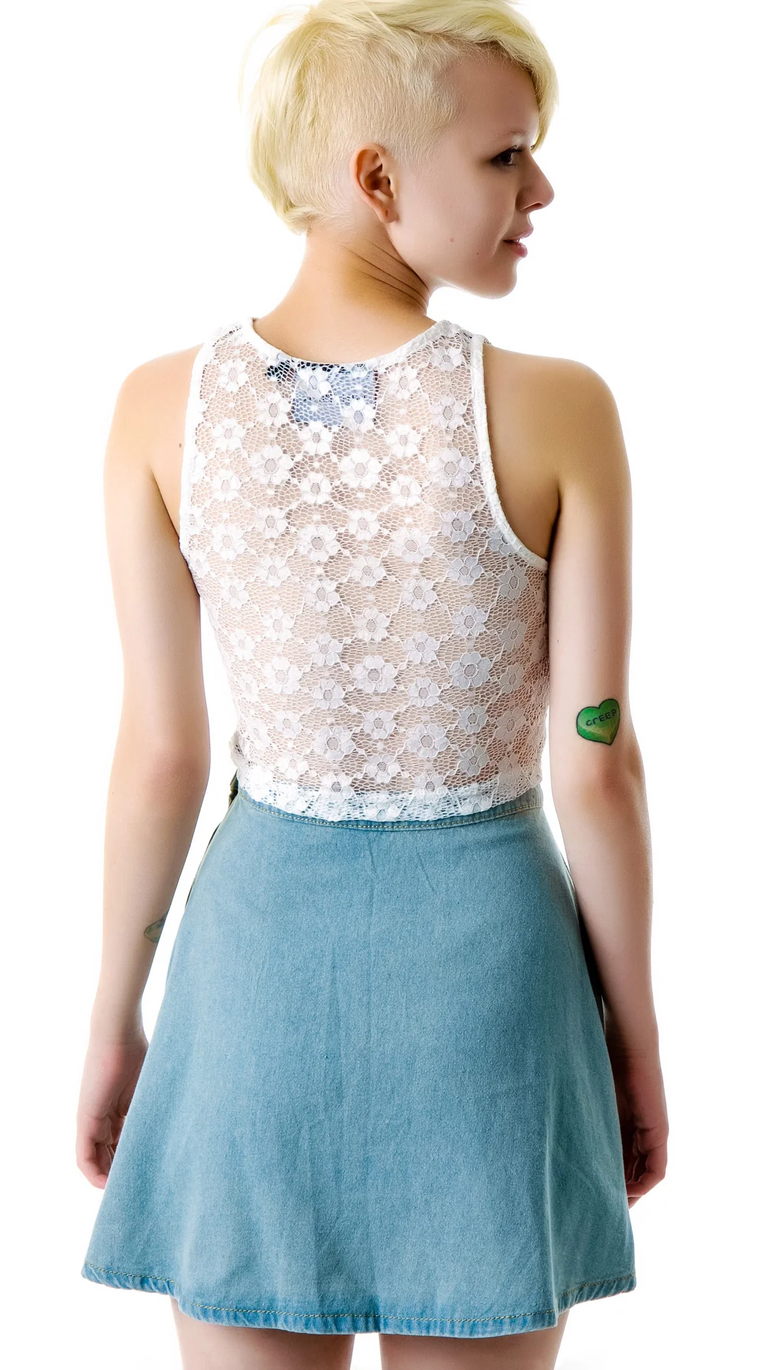 Ellie May Studded Denim Circle Skirt - Image 2