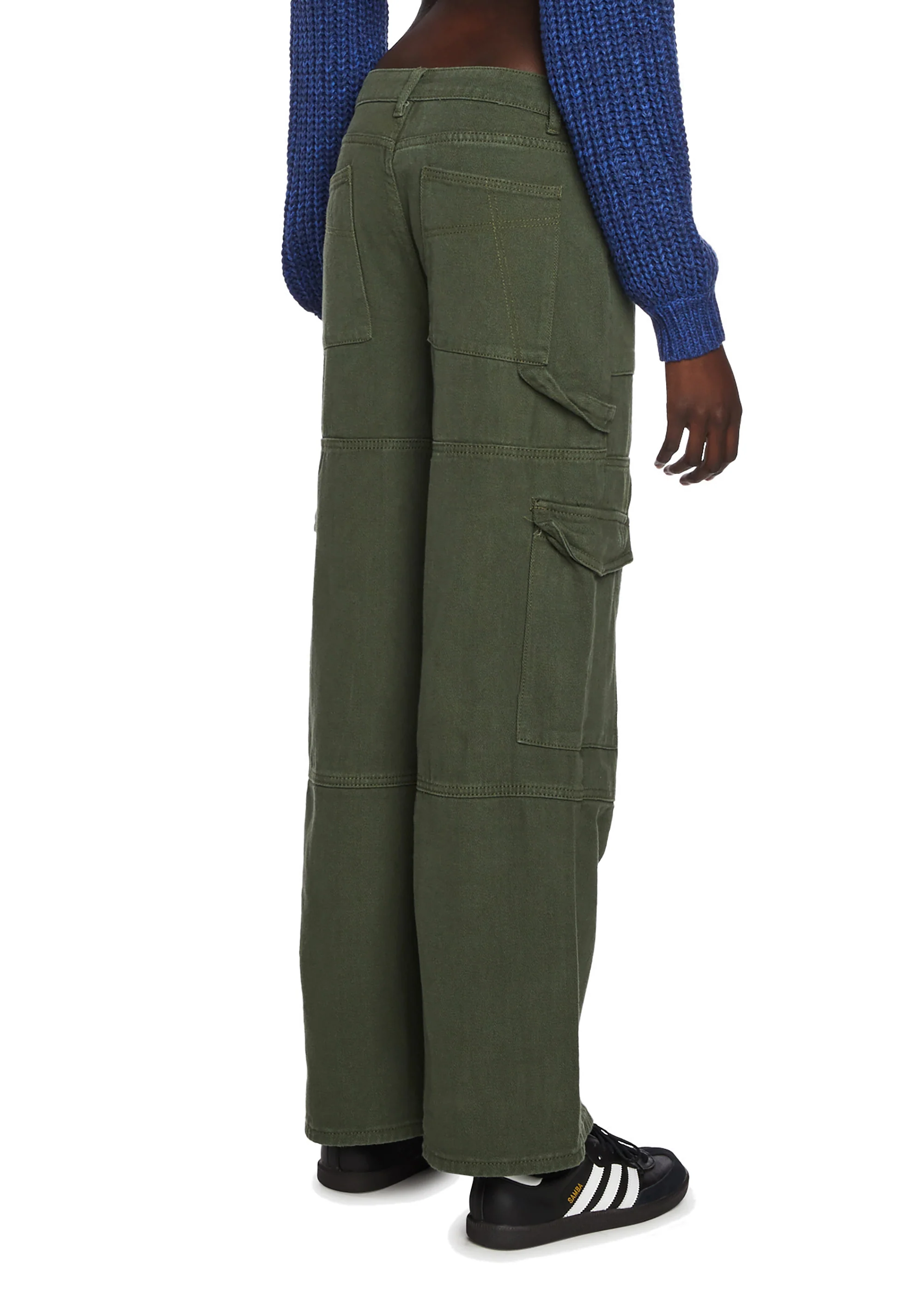 Ember Denim Cargo Pants - Olive - Image 5