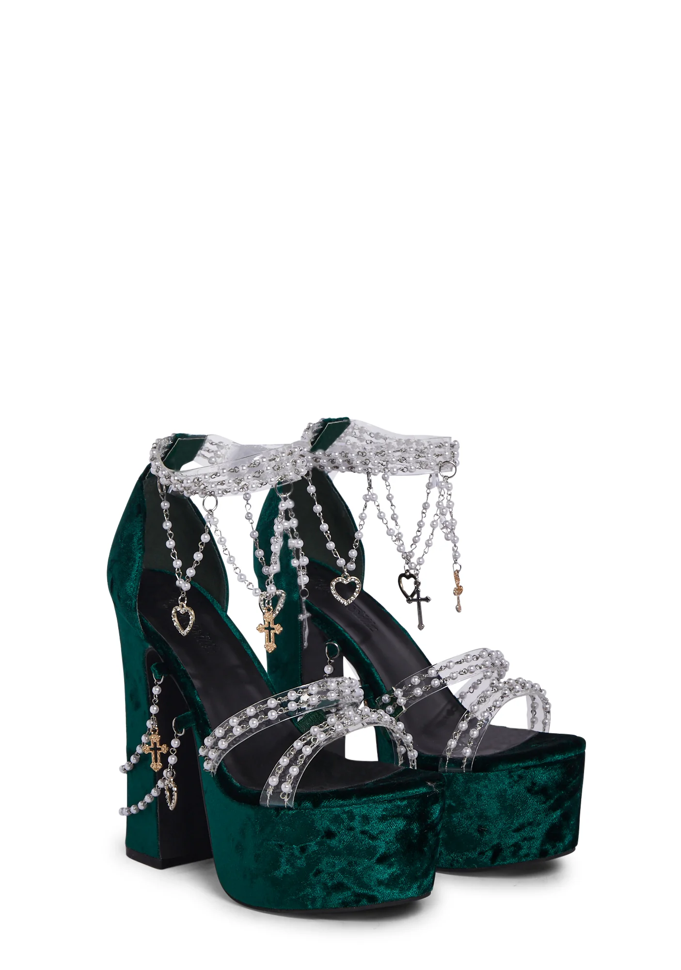 Holy Revelation Platform Heels - Emerald - Image 3