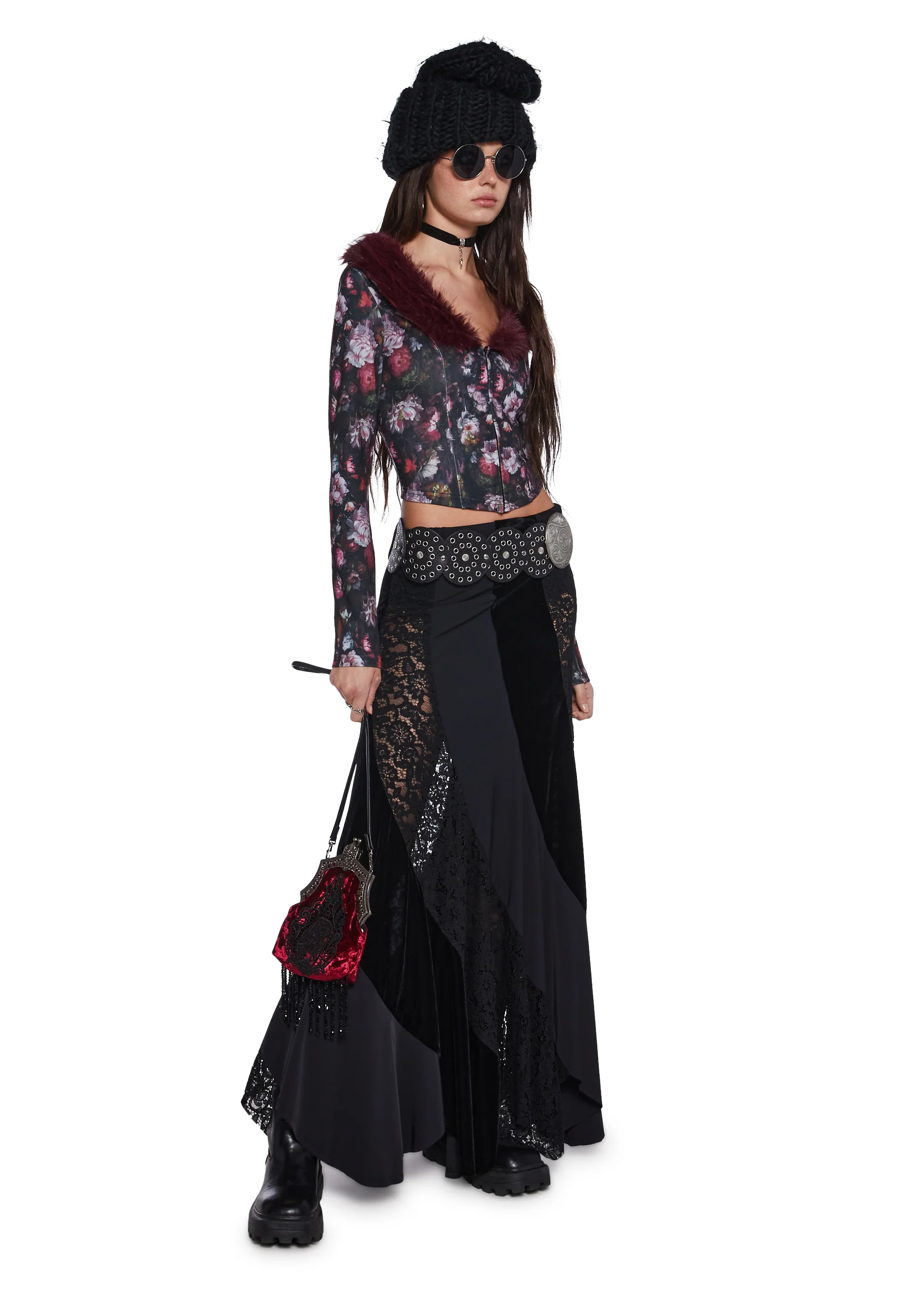 Enchanted Inkwell Faux Fur Cardigan - Image 3