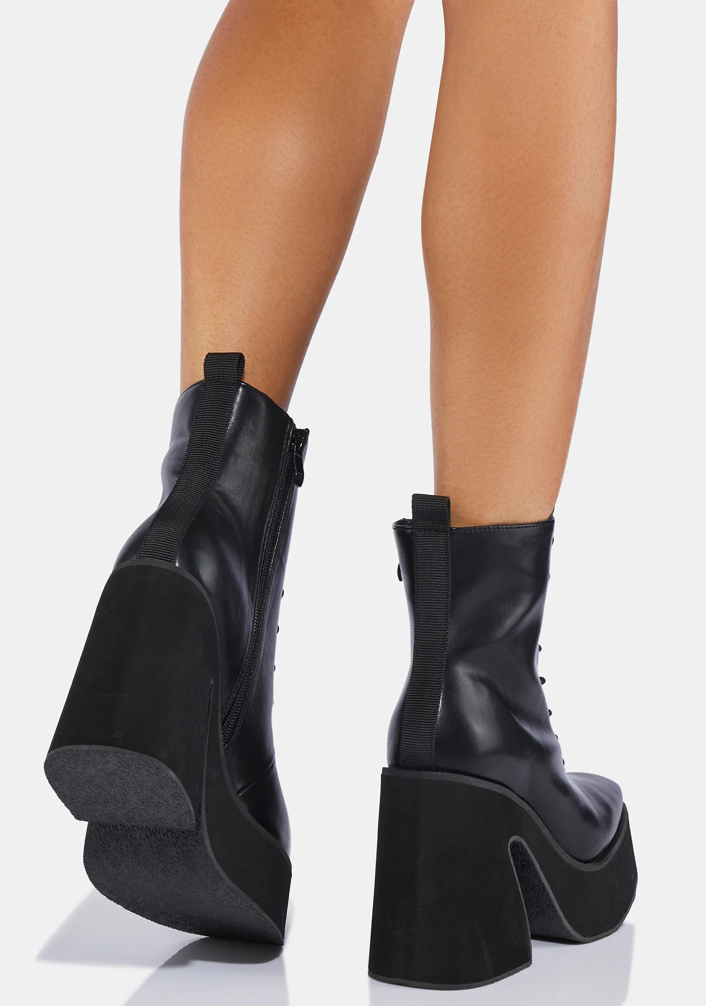 Enchantra Lace Up Platform Boots - Image 4