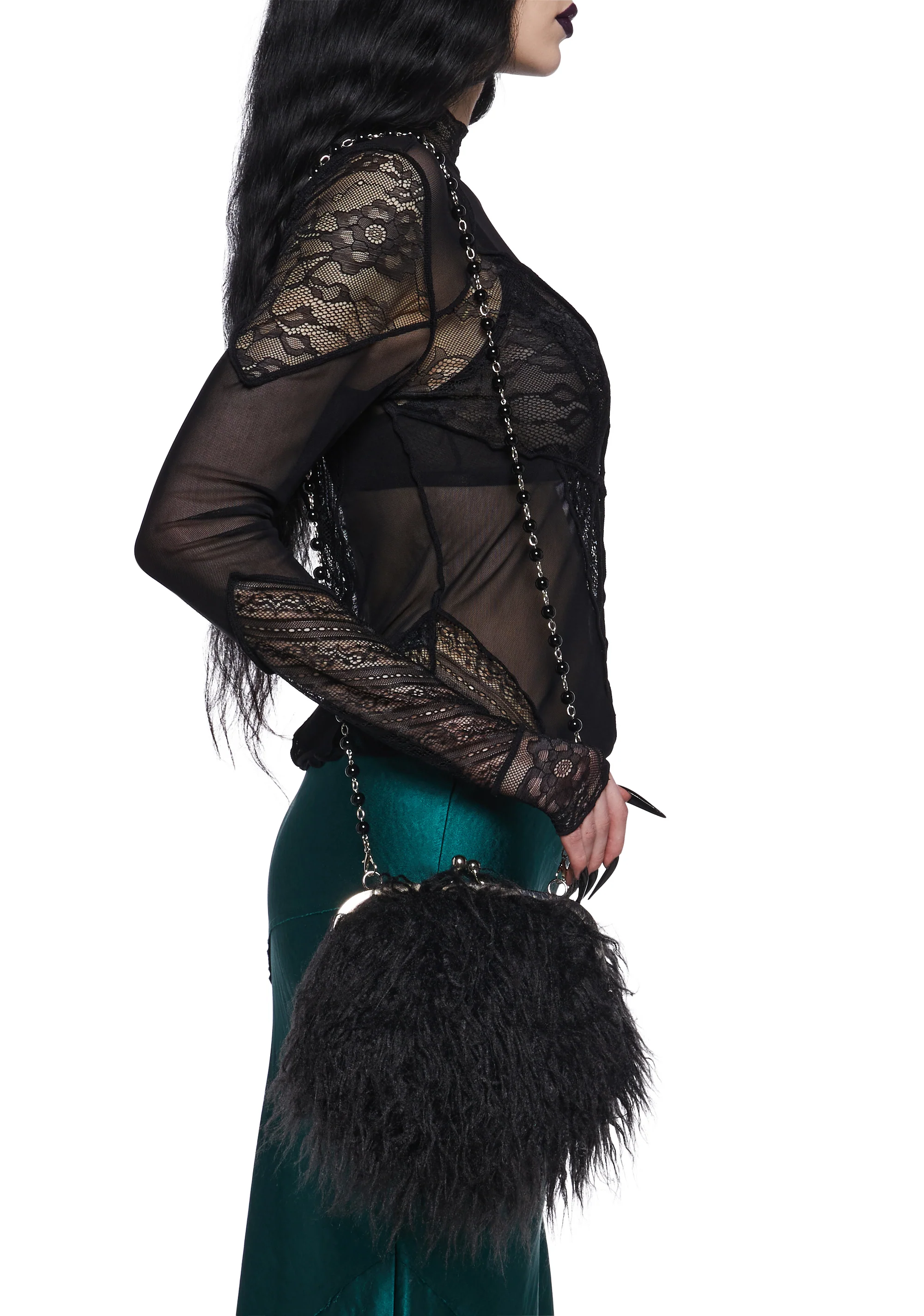 Enigmatic Beauty Faux Fur Bag - Image 2