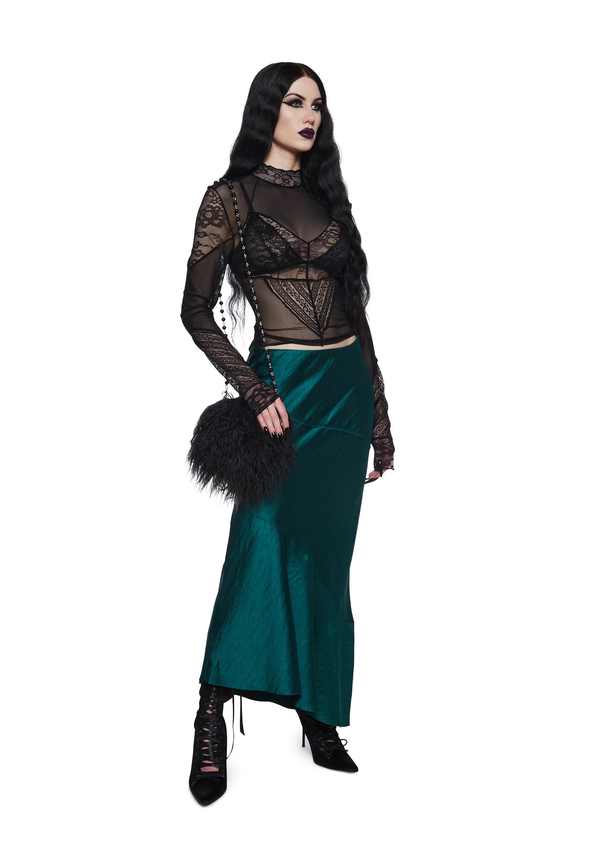 Enigmatic Beauty Faux Fur Bag - Image 6