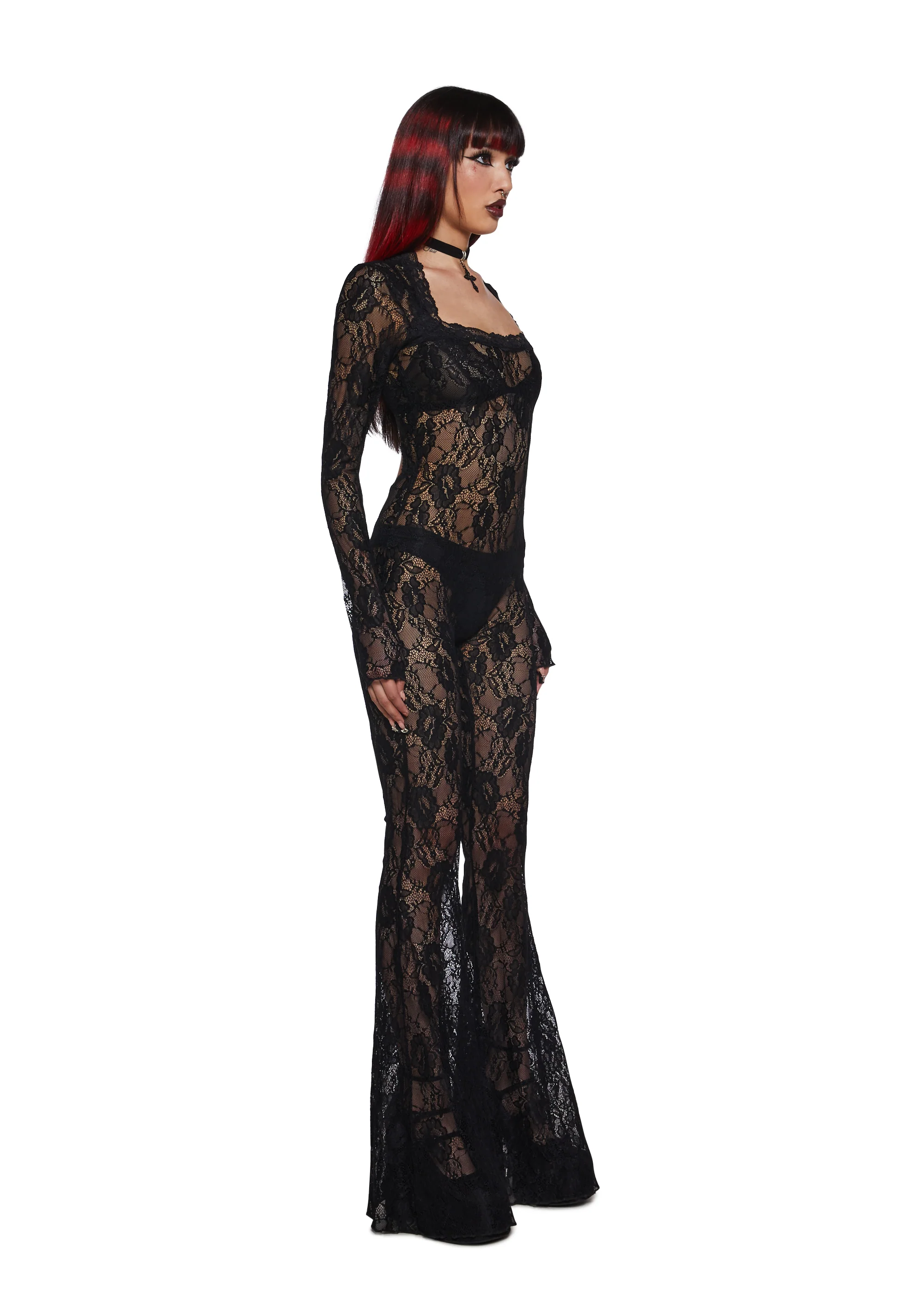 Enraptured Nightfall Lace Jumpsuit - Image 3
