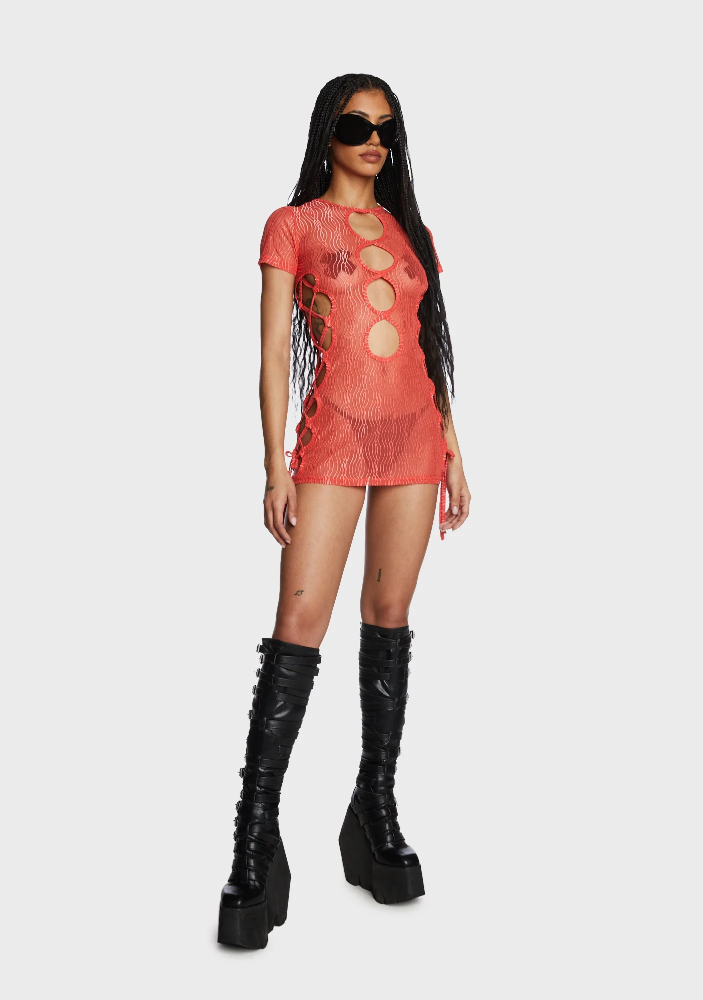 Eternal Appeal Mini Dress - Red - Image 3