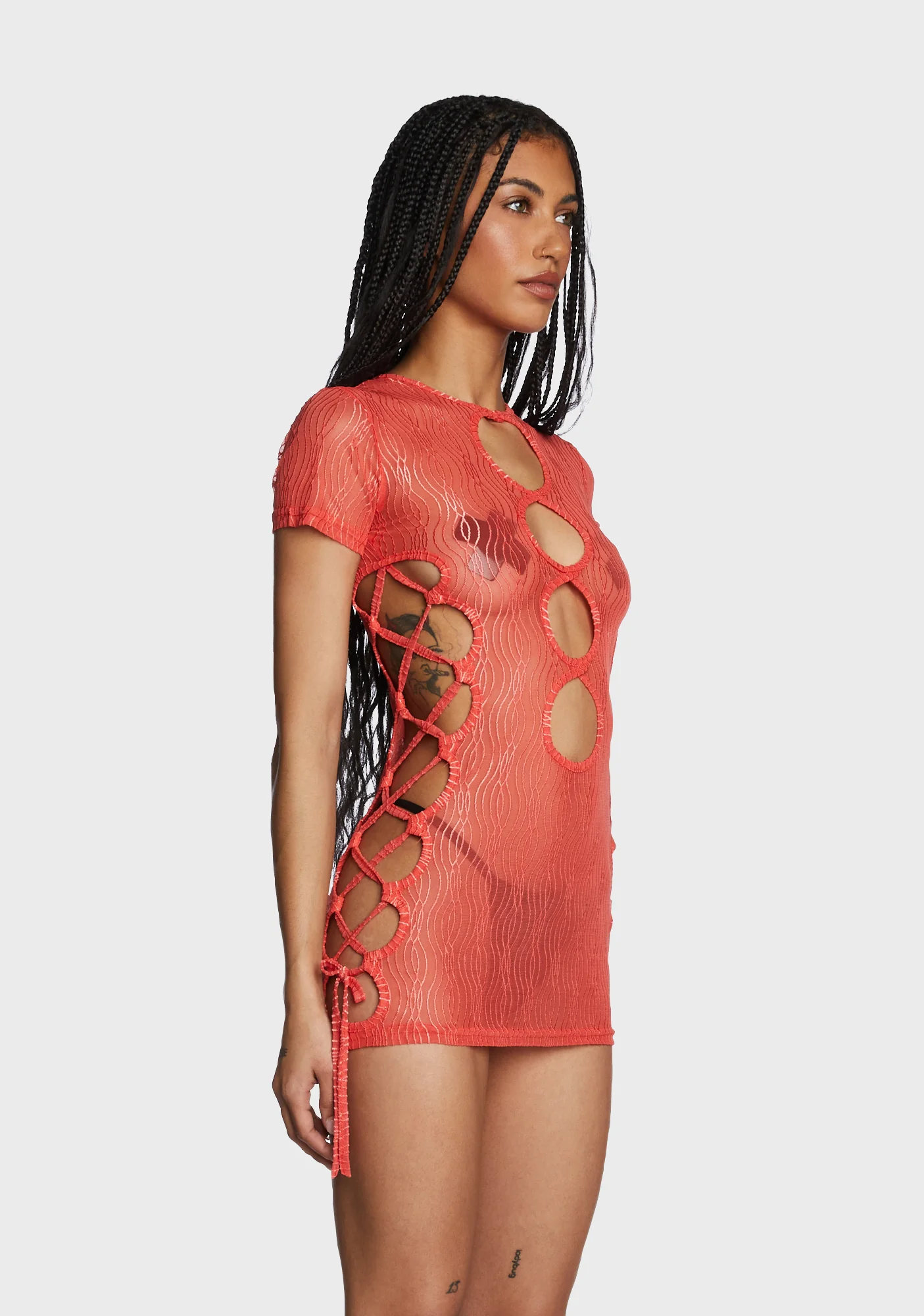 Eternal Appeal Mini Dress - Red - Image 4
