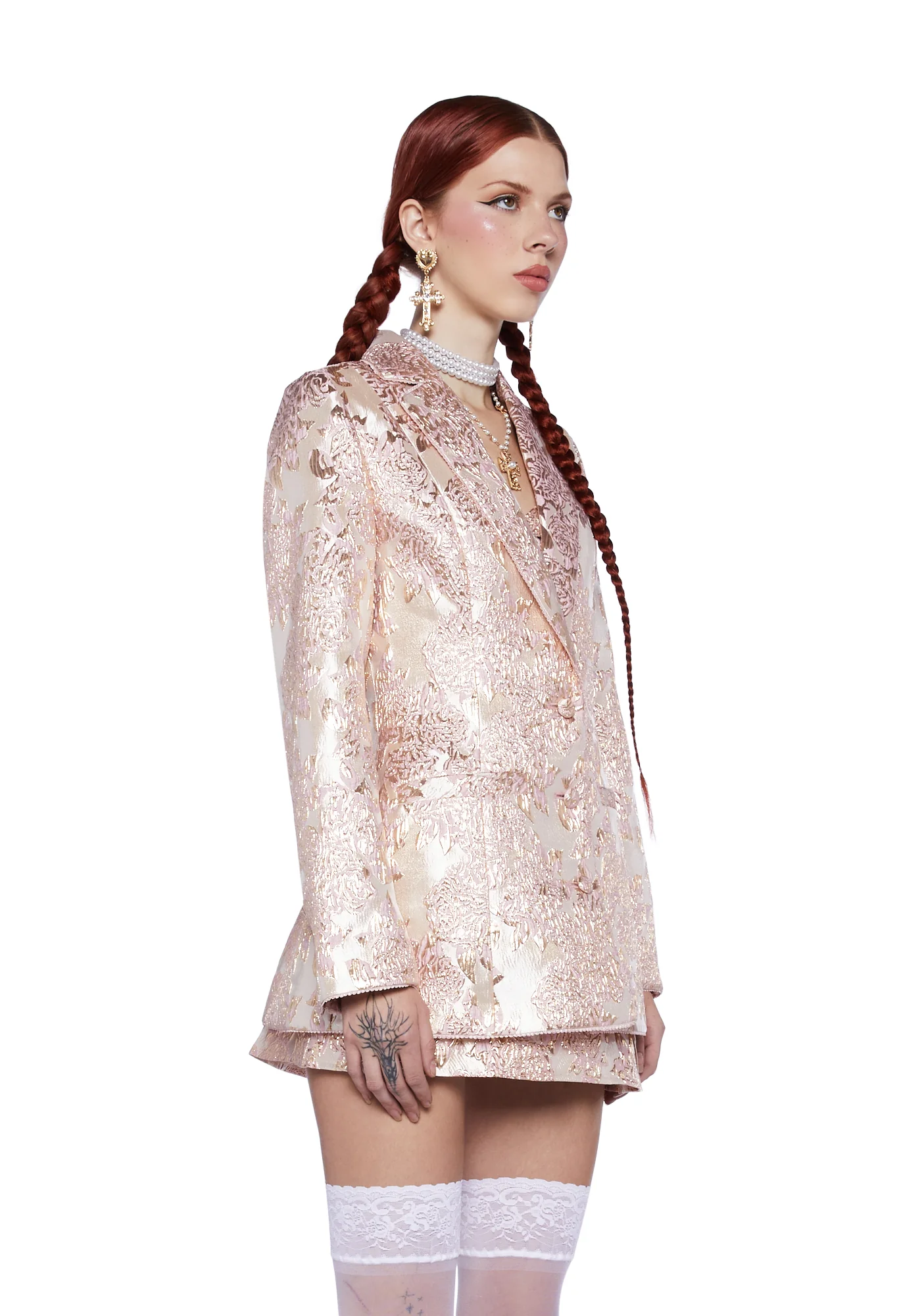 Eternal Elegance Brocade Blazer - Image 3