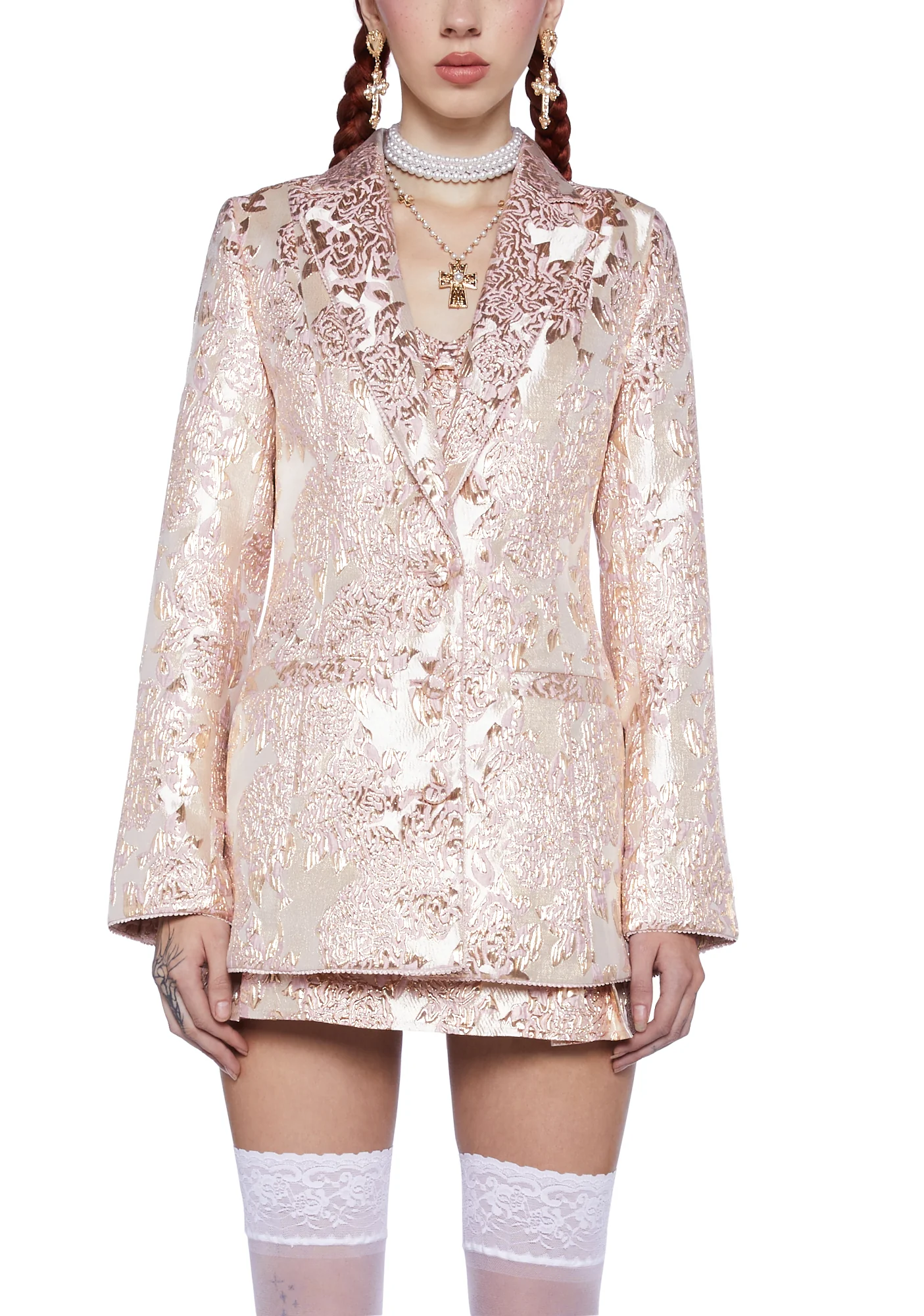 Eternal Elegance Brocade Blazer - Image 5