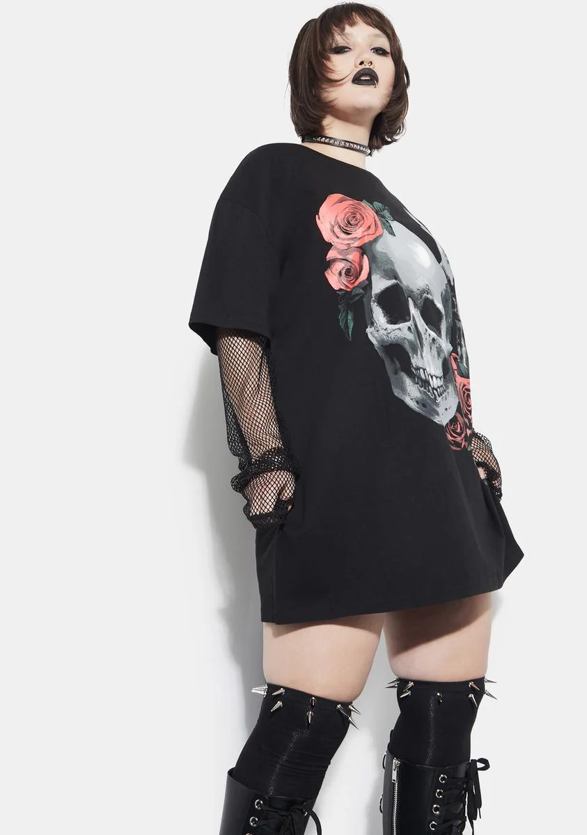 Eternal Lonely Vigil Fishnet Graphic Tee - Image 2