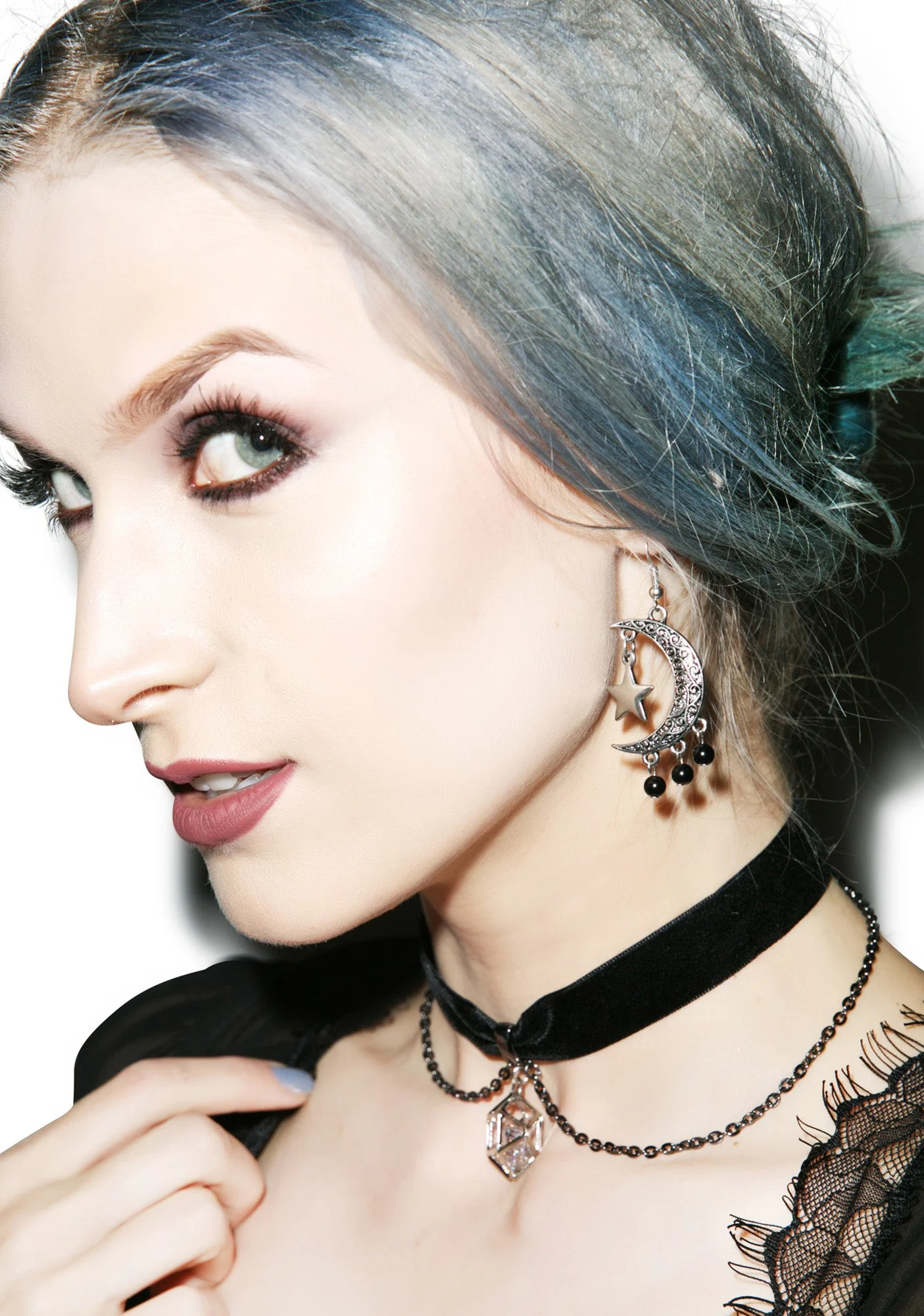 Eternal Moon And Stars Earrings - Silver - Image 10