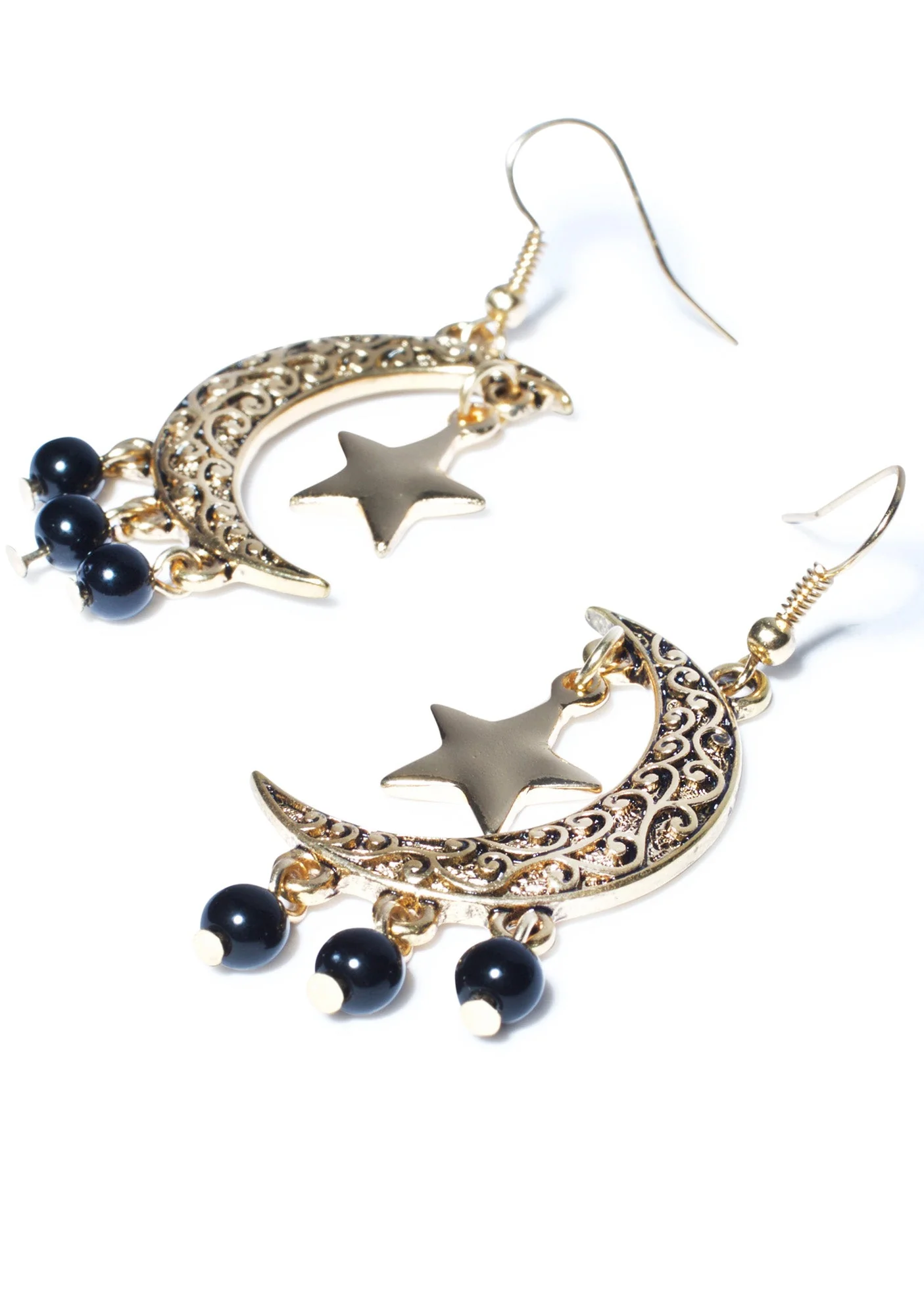 Eternal Moon And Stars Earrings - Silver - Image 3