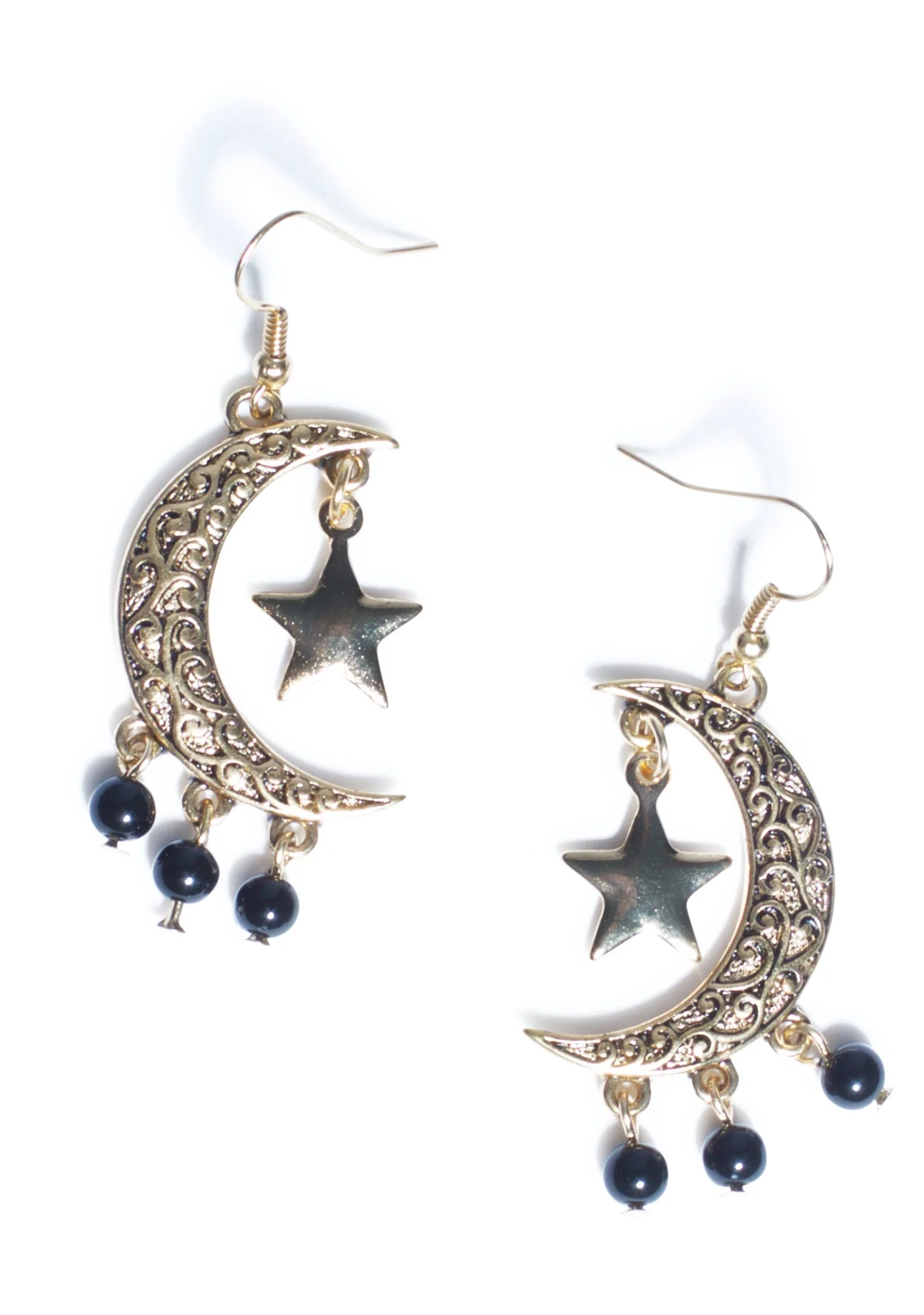 Eternal Moon And Stars Earrings - Silver - Image 5