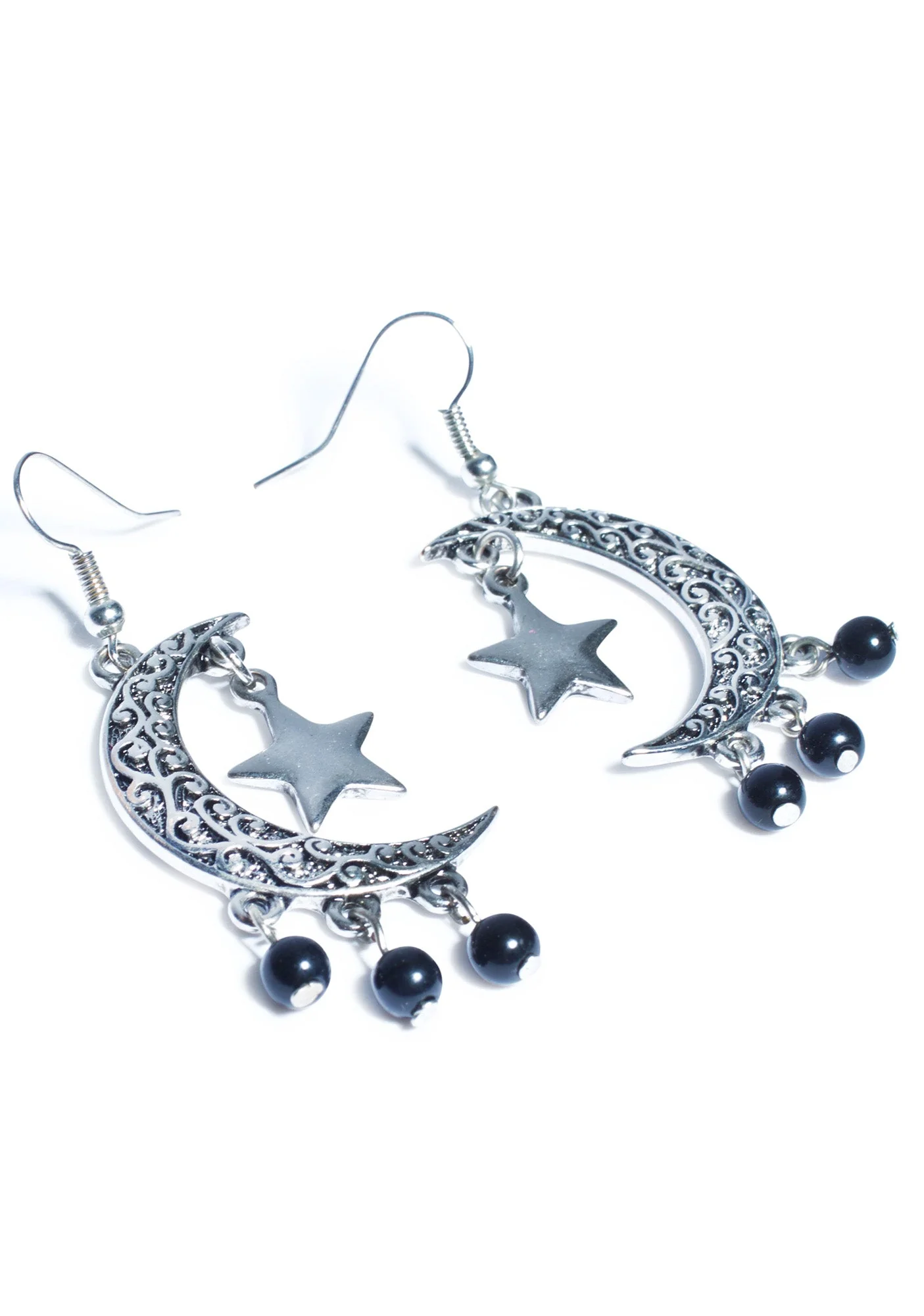 Eternal Moon And Stars Earrings - Silver - Image 6