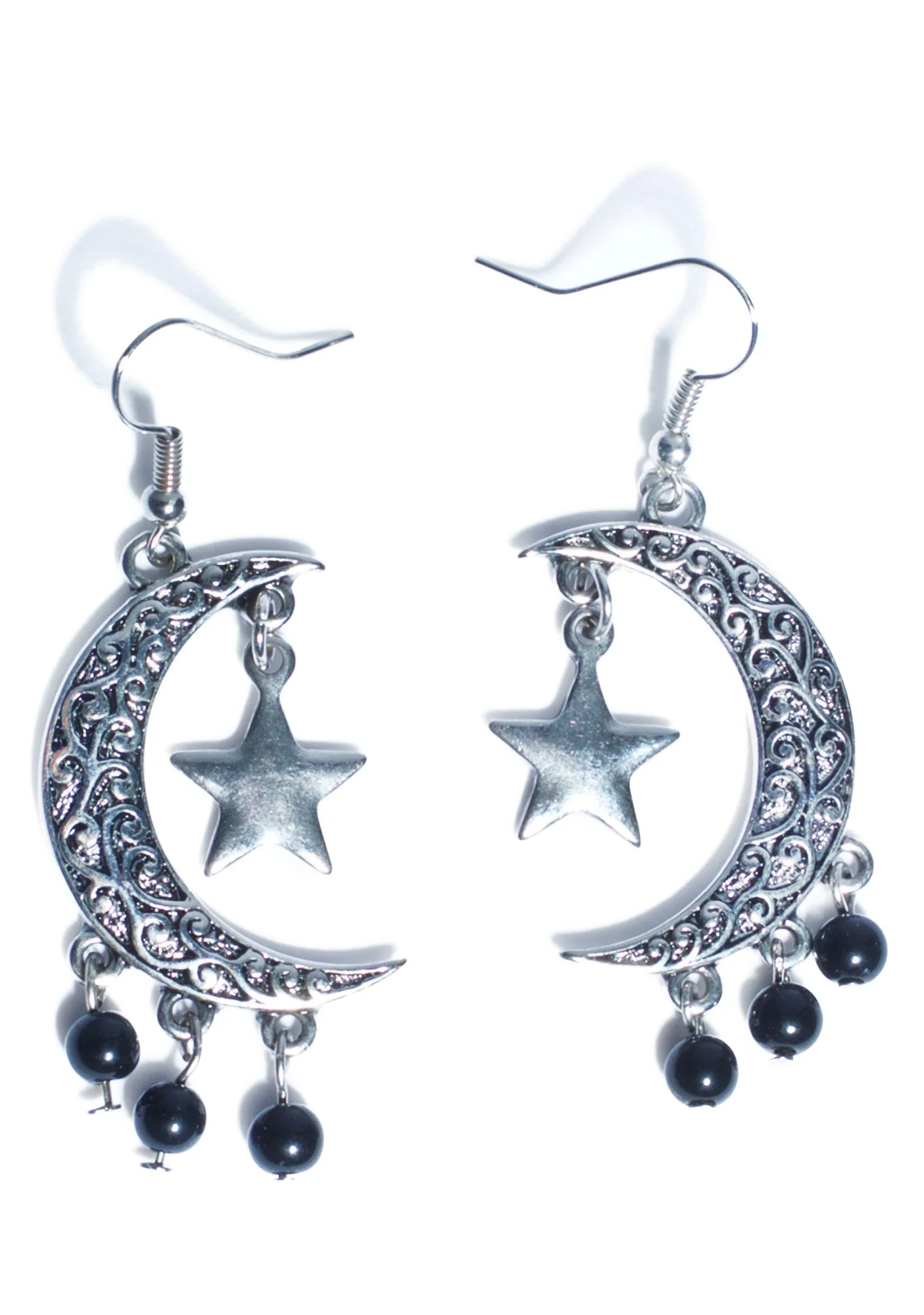Eternal Moon And Stars Earrings - Silver - Image 7