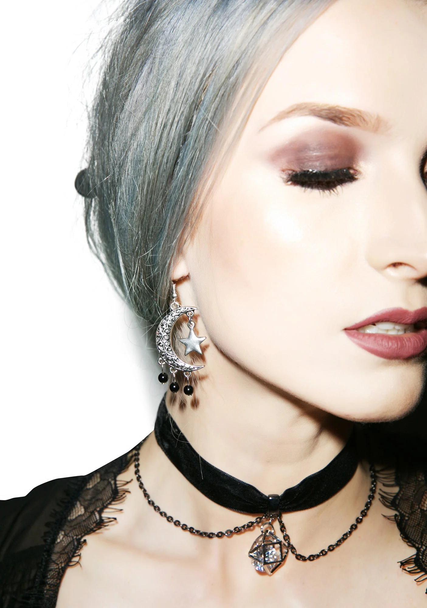 Eternal Moon And Stars Earrings - Silver - Image 9