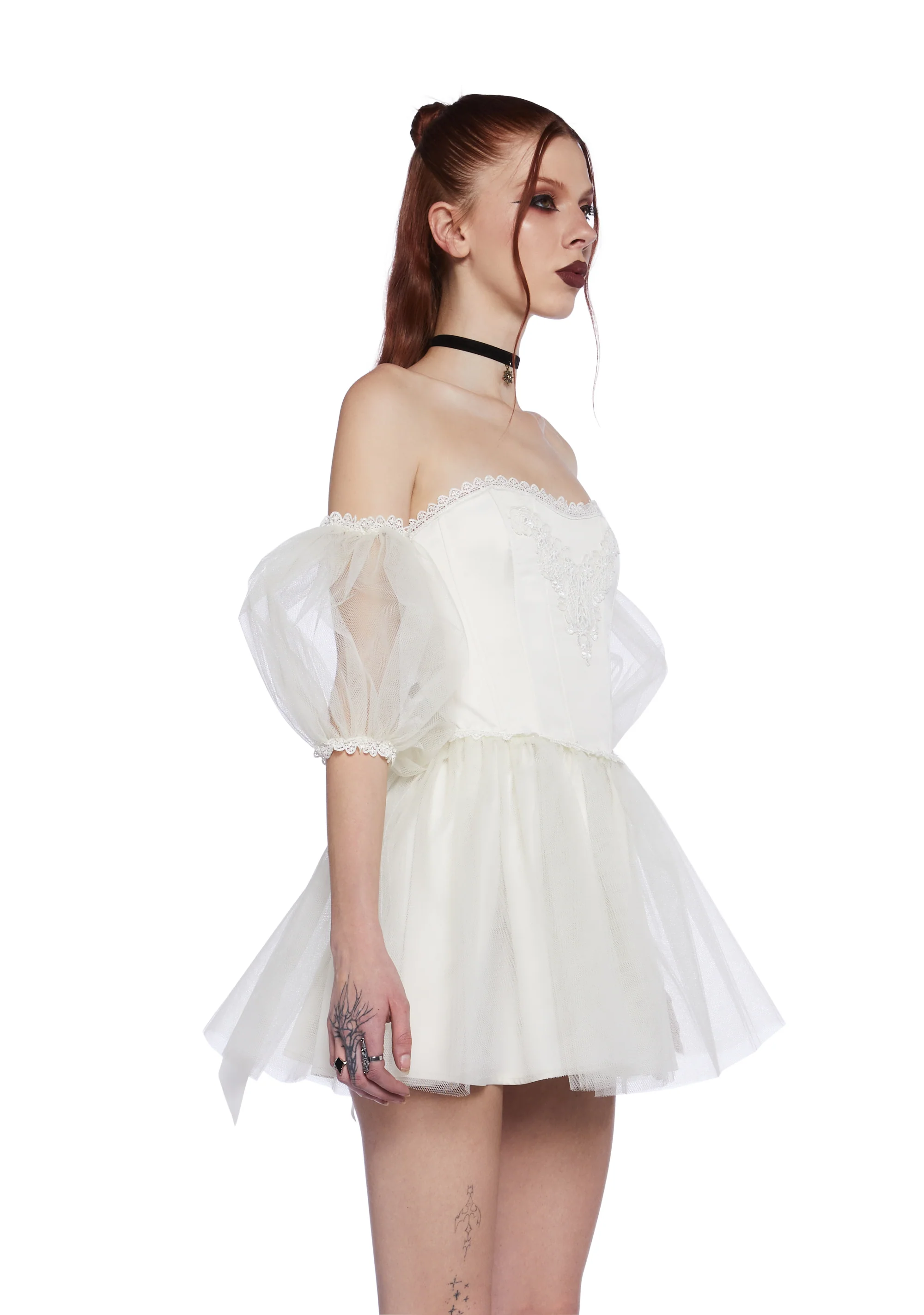 Eternal Sacrifice Mini Dress - White - Image 3