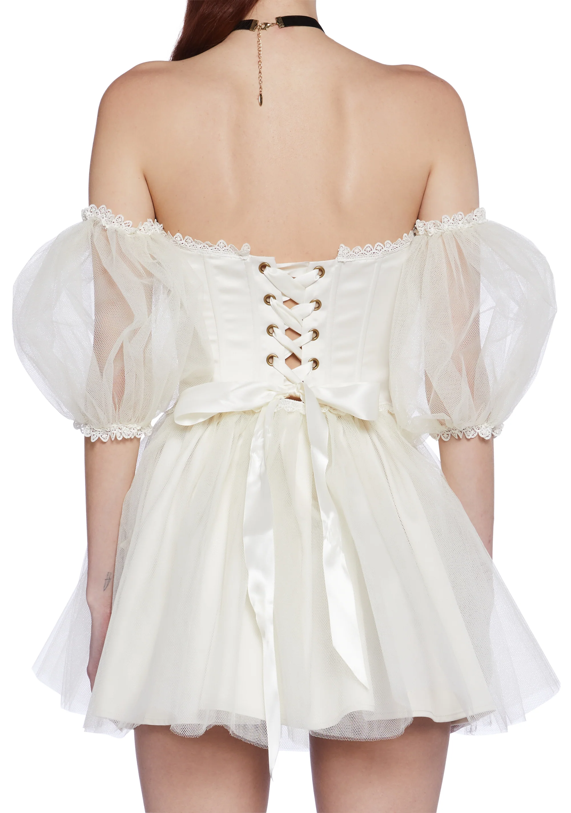 Eternal Sacrifice Mini Dress - White - Image 6
