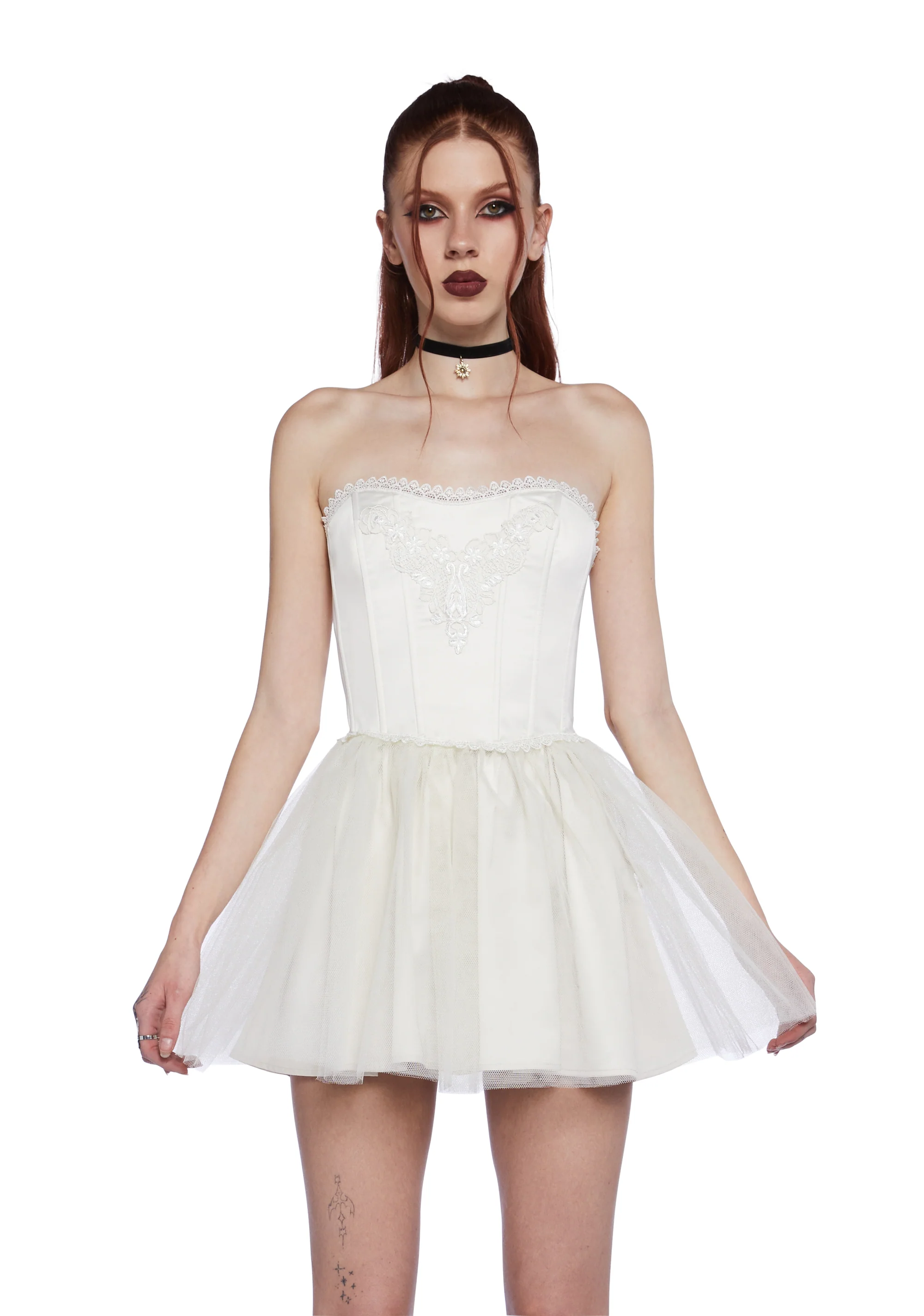 Eternal Sacrifice Mini Dress - White - Image 7