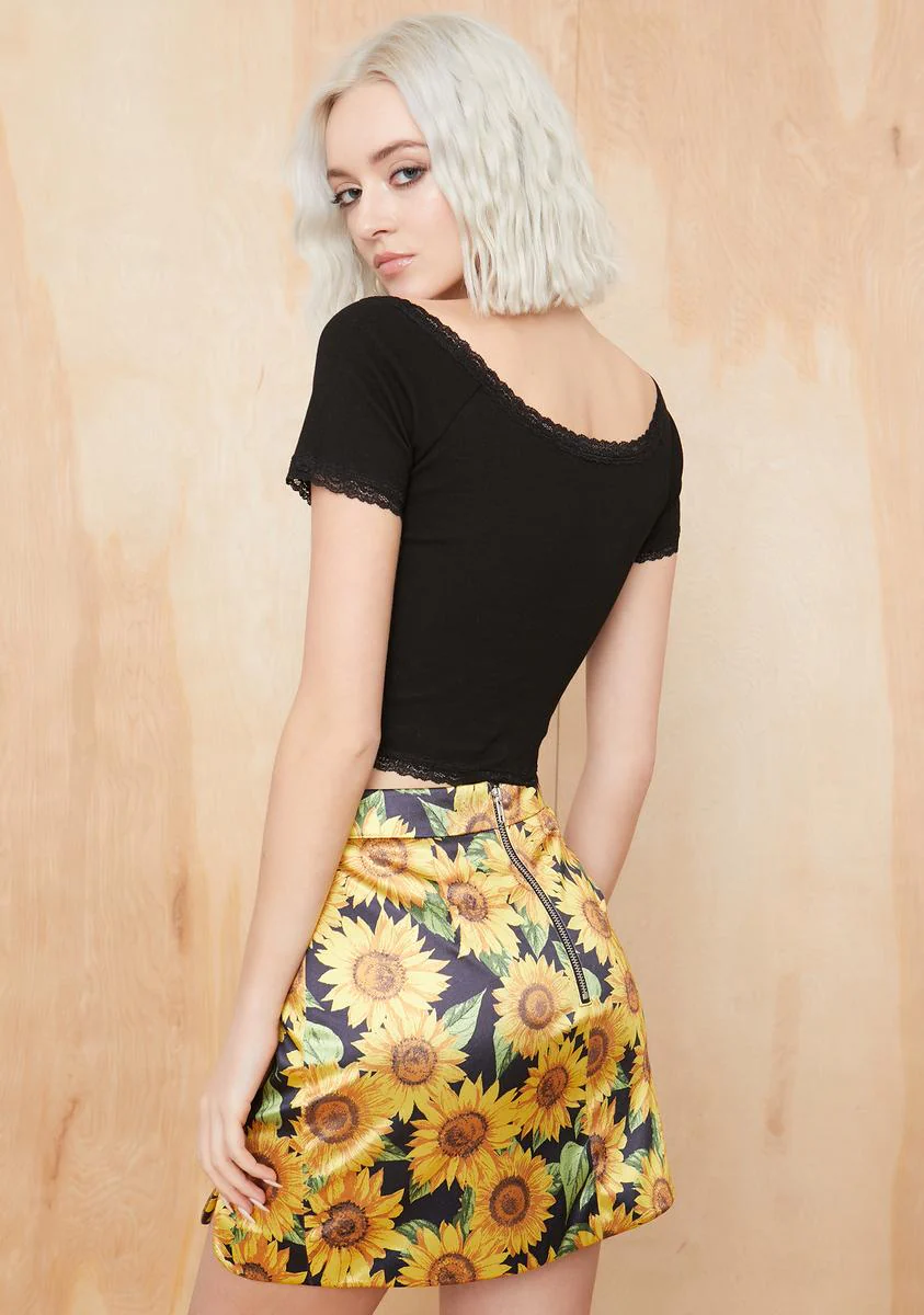 Eternal Sunshine Satin Skirt - Image 4