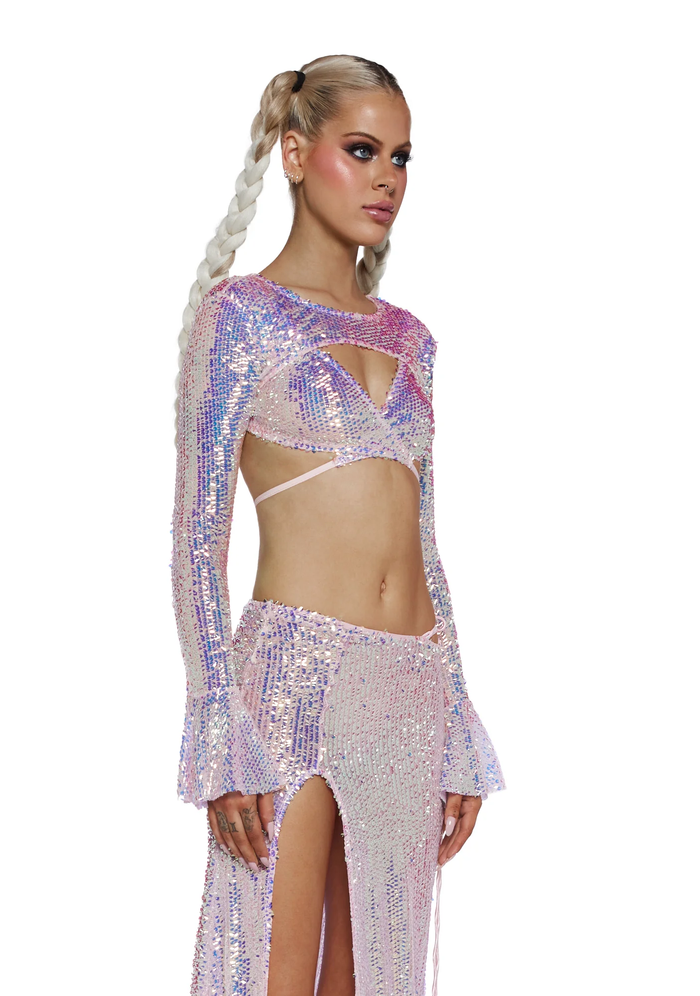 Ethereal Opulence Sequin Bra And Shrug Set - Image 3