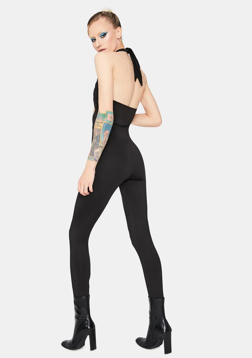 Euphoric Dreamer Halter Cutout Skinny Jumpsuit - Image 4