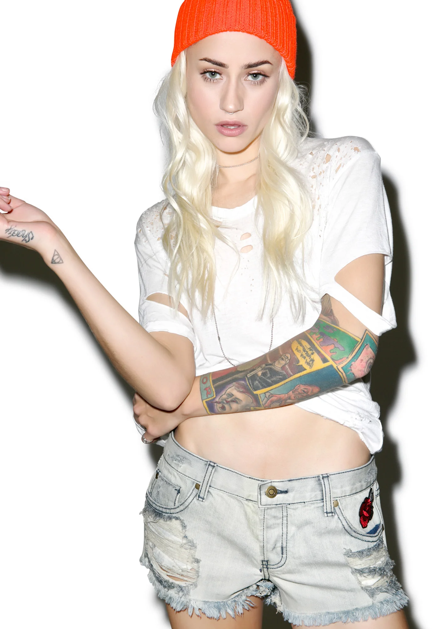 Every Rose Distressed Shorts - Image 2