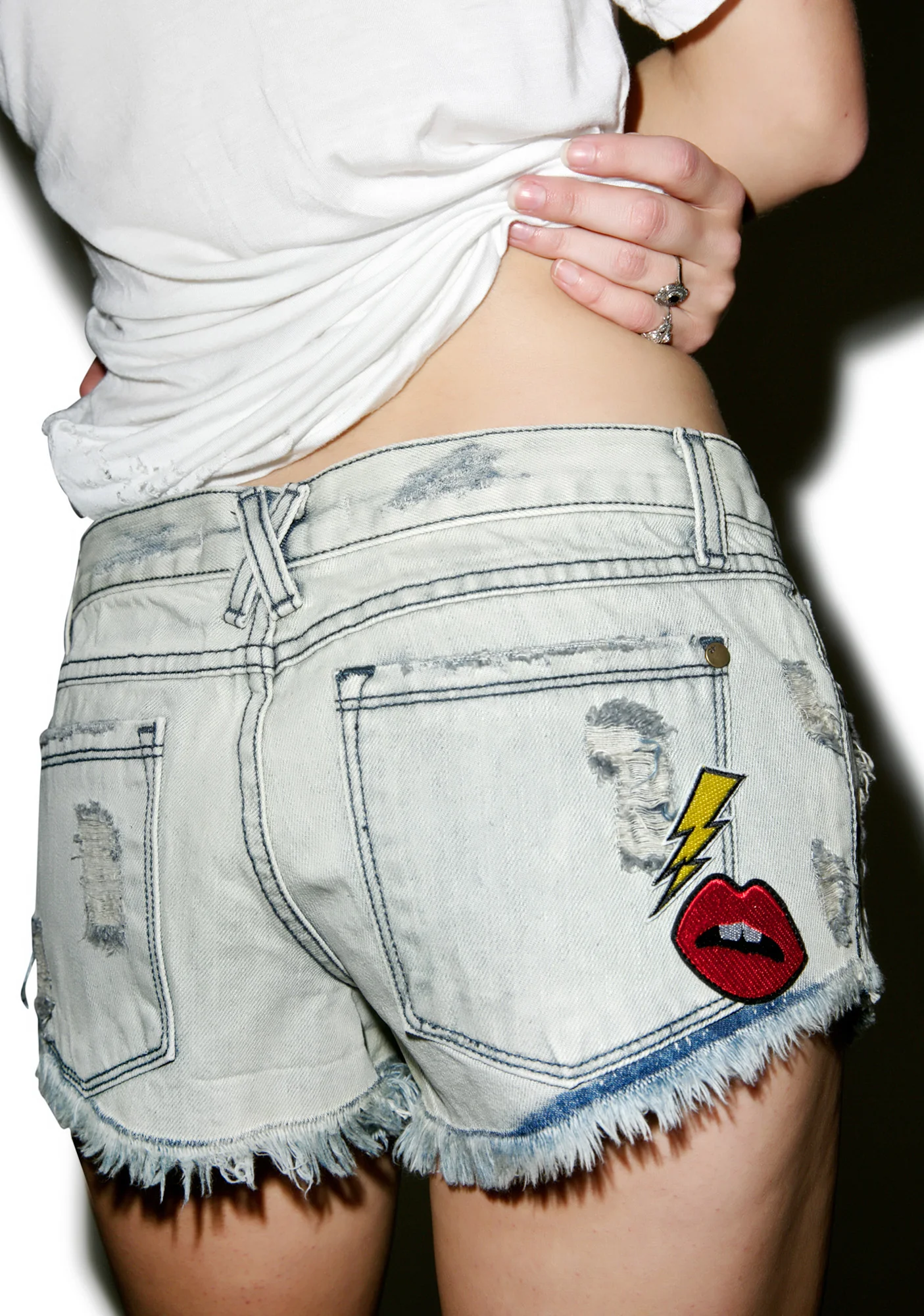 Every Rose Distressed Shorts - Image 4