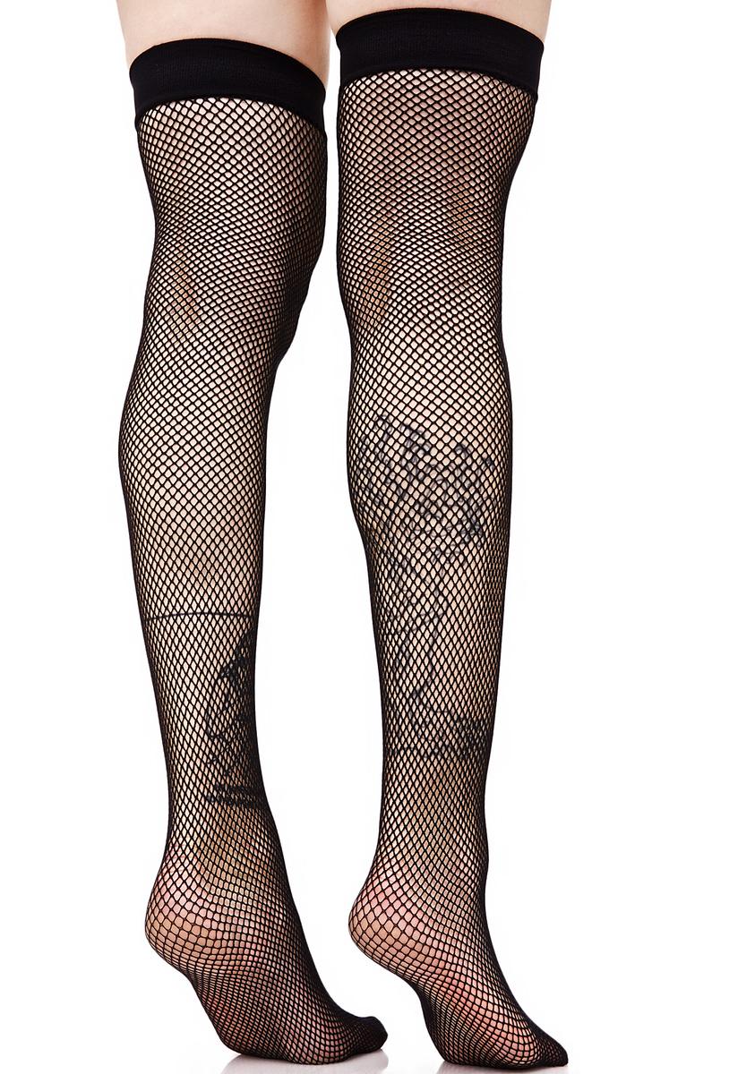 Everyday Slay Fishnet Thigh Highs - Image 5