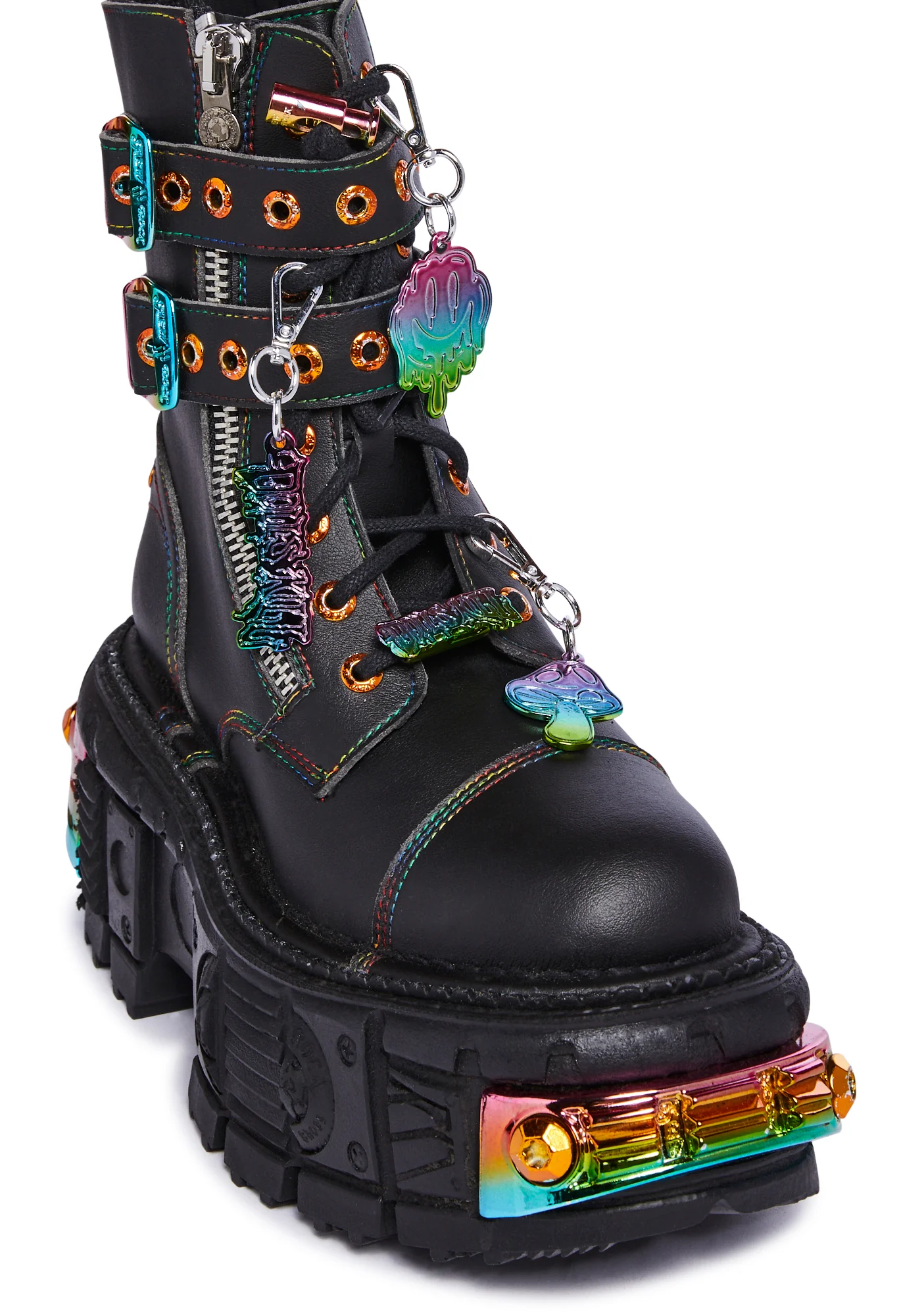 Dolls Kill x New Rock Chromatic Combat Boots - Image 2