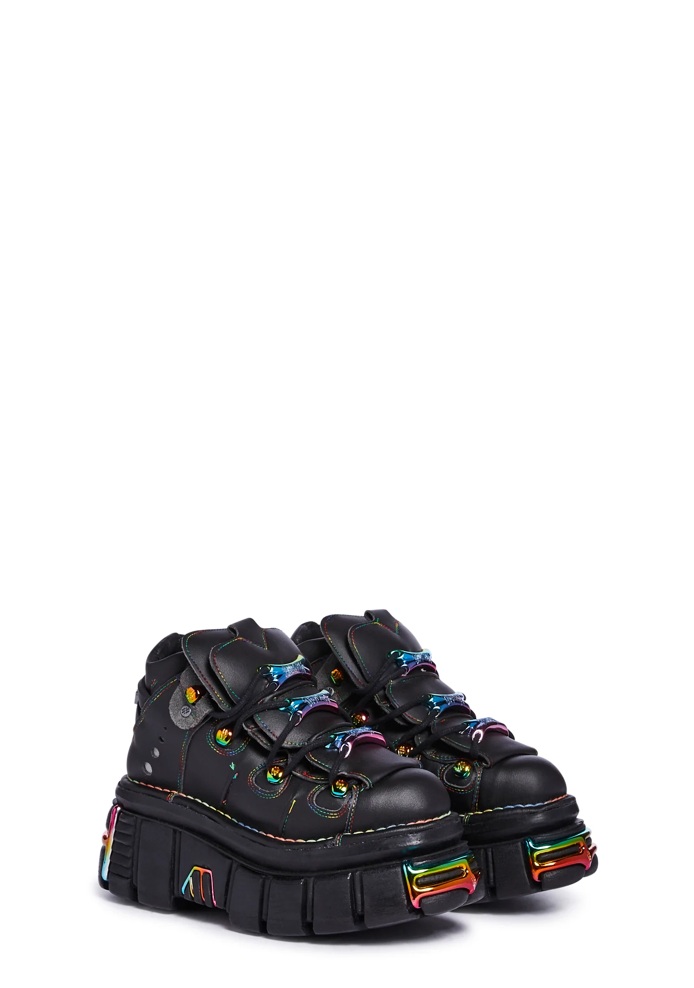 Dolls Kill x New Rock Chromatic Short Boots - Image 3