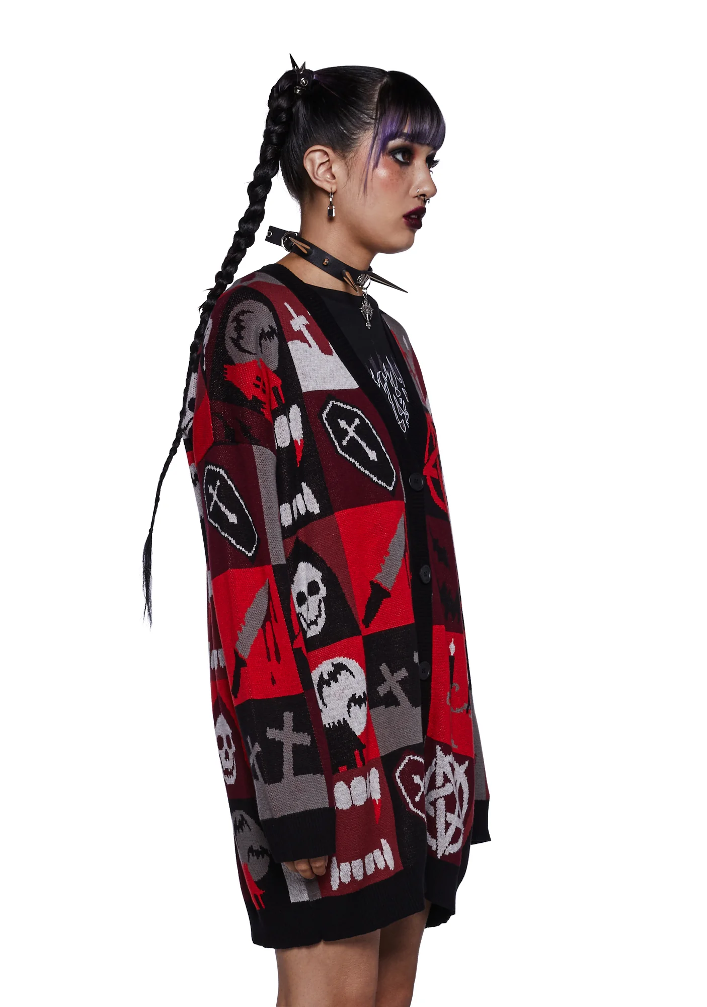 Exercise Caution Oversized Cardigan - Image 3