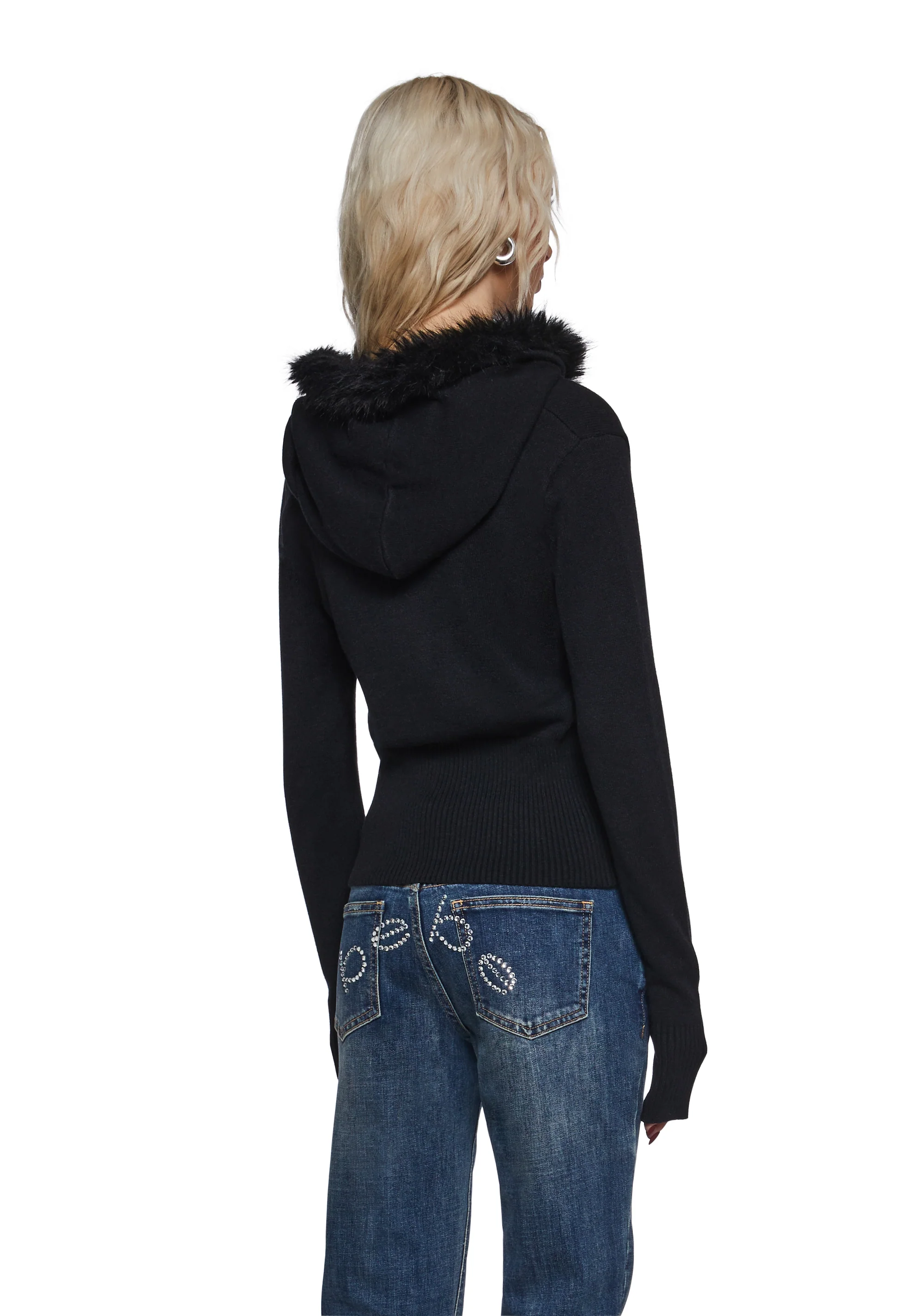 Logo Hoodie With Faux Fur Trim - Image 5