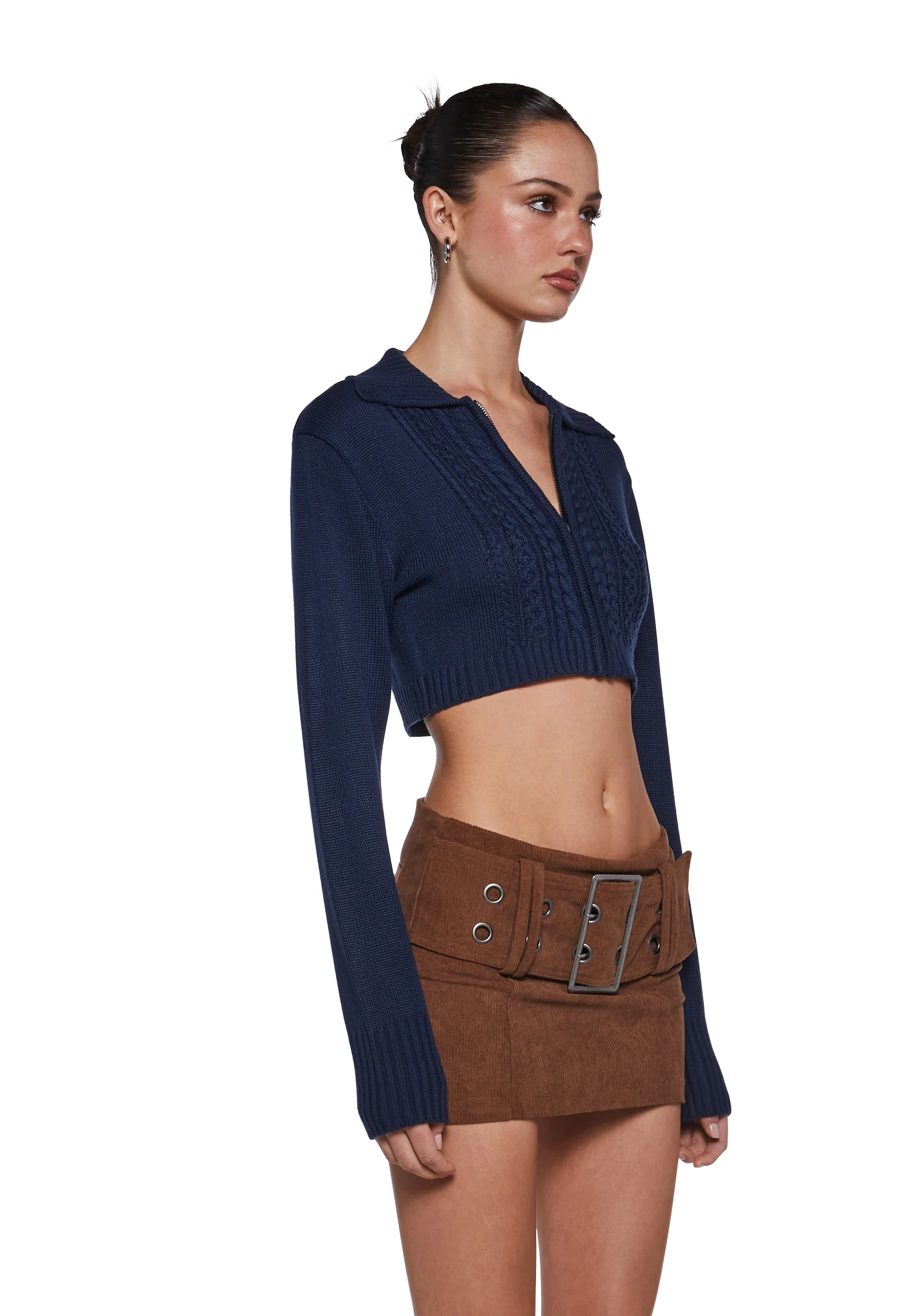 Share Notes Cable Knit Sweater - Image 3