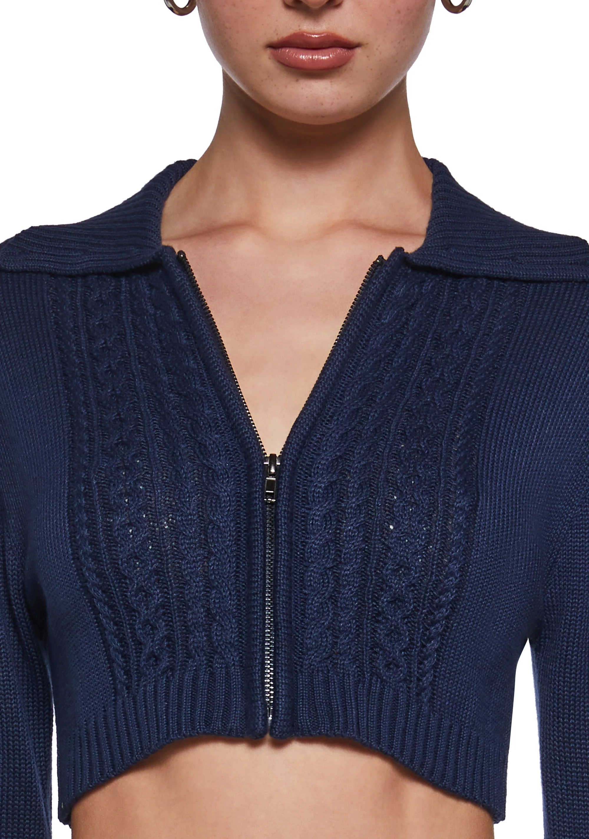 Share Notes Cable Knit Sweater - Image 5