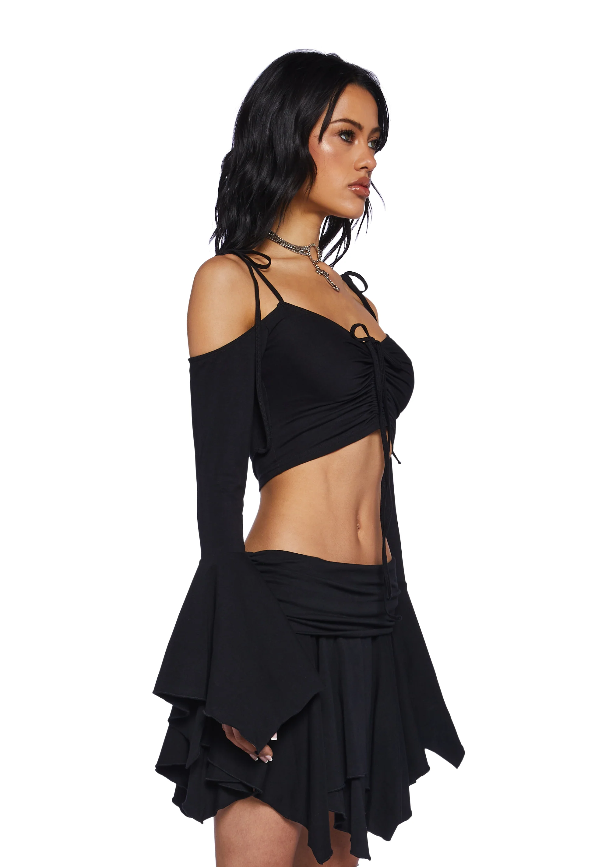 F Is For Fairies™  Crop Top - Black - Image 3